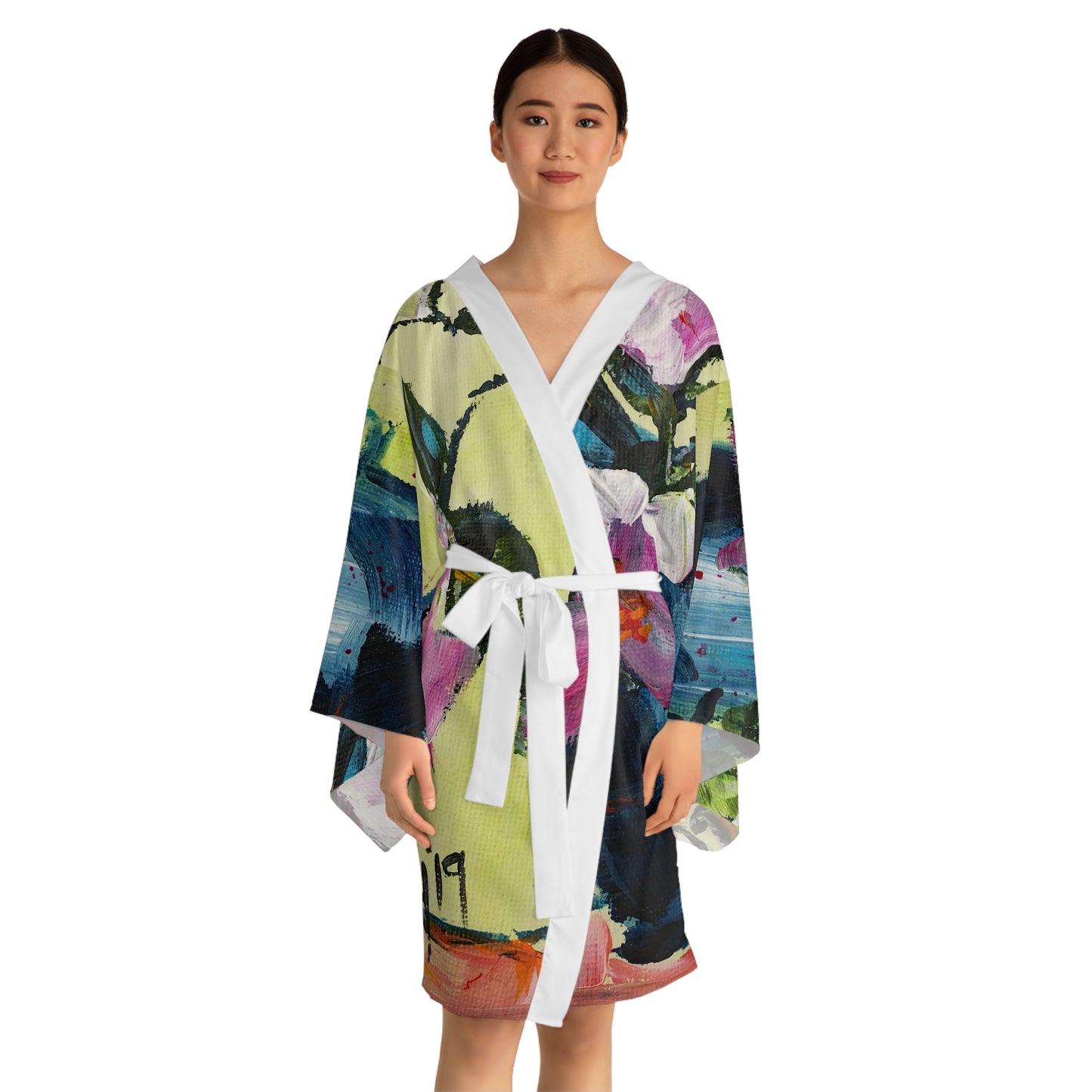 Kimono Robe - Pink Gardenias