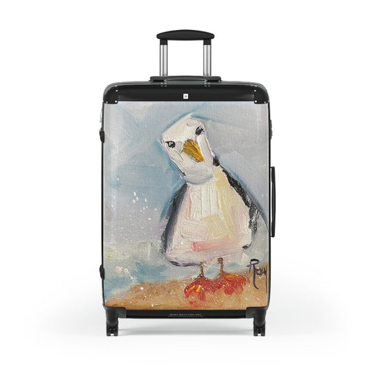 Inquisitive Seagull Beach Bird Carry on Suitcase (Choose from 3 sizes)