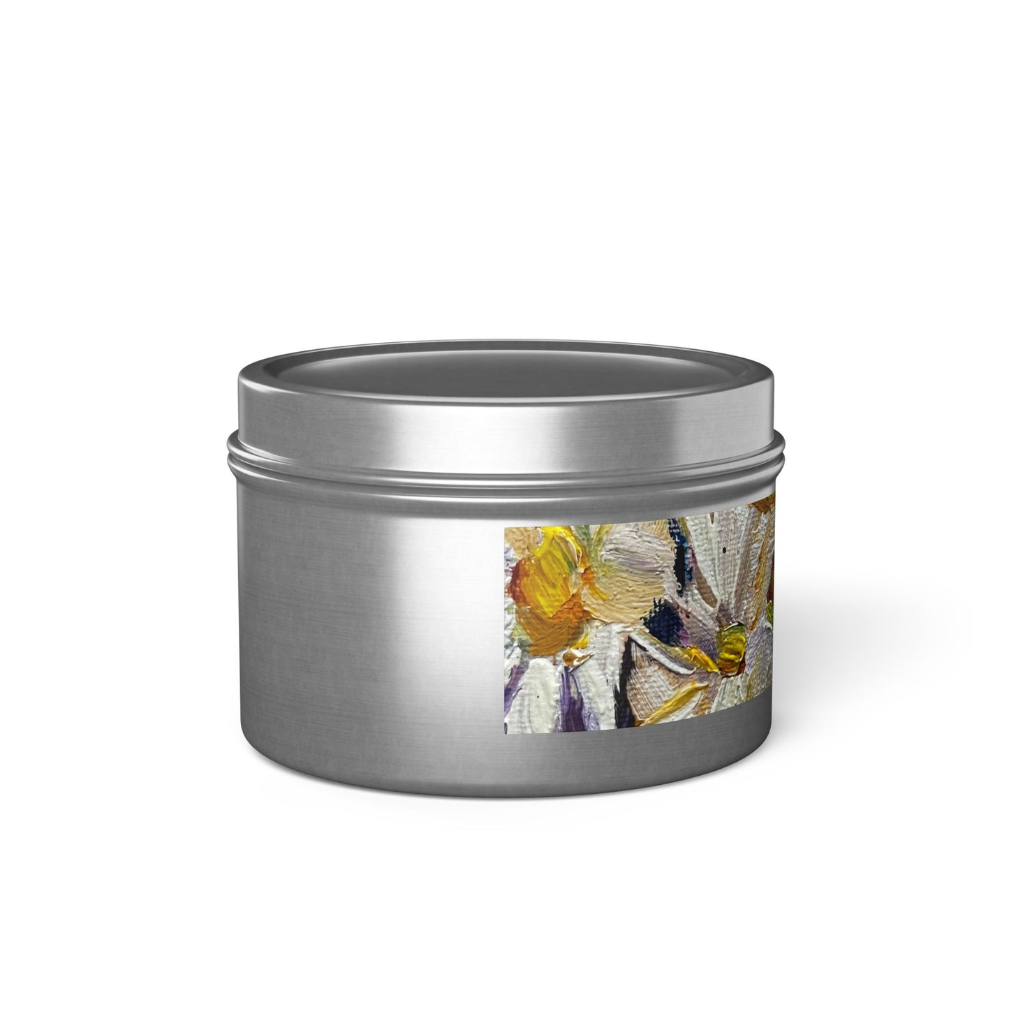 Tin Candle-Daisies