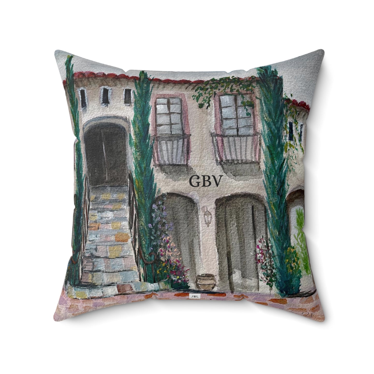 The Villa -GBV Indoor Spun Polyester Square Pillow