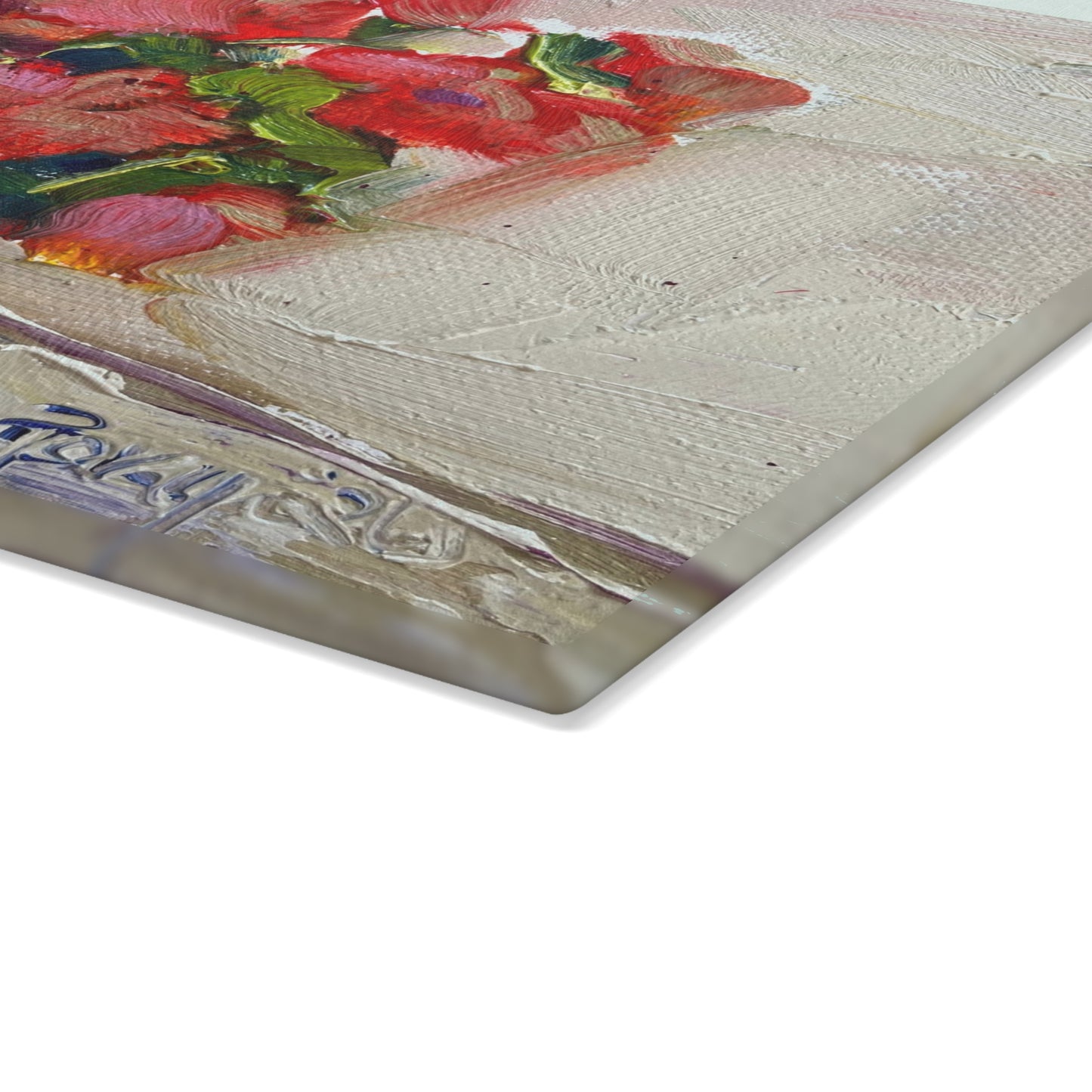 Glass Cutting Board-Basket Blooms