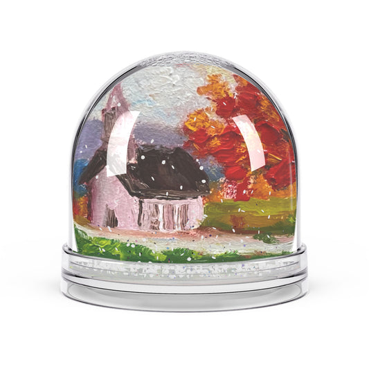 Snow Globe - Little Church in the Mountains-Rural Church