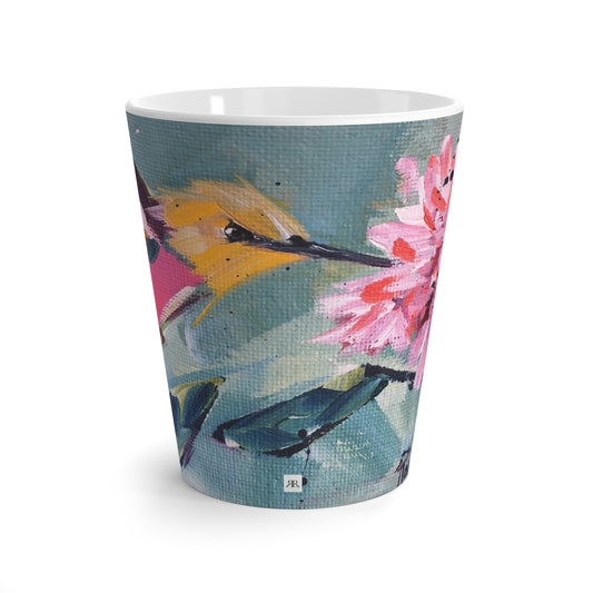 Mug - Pink Hummingbird Pink Flower-Made in and Ships from USA