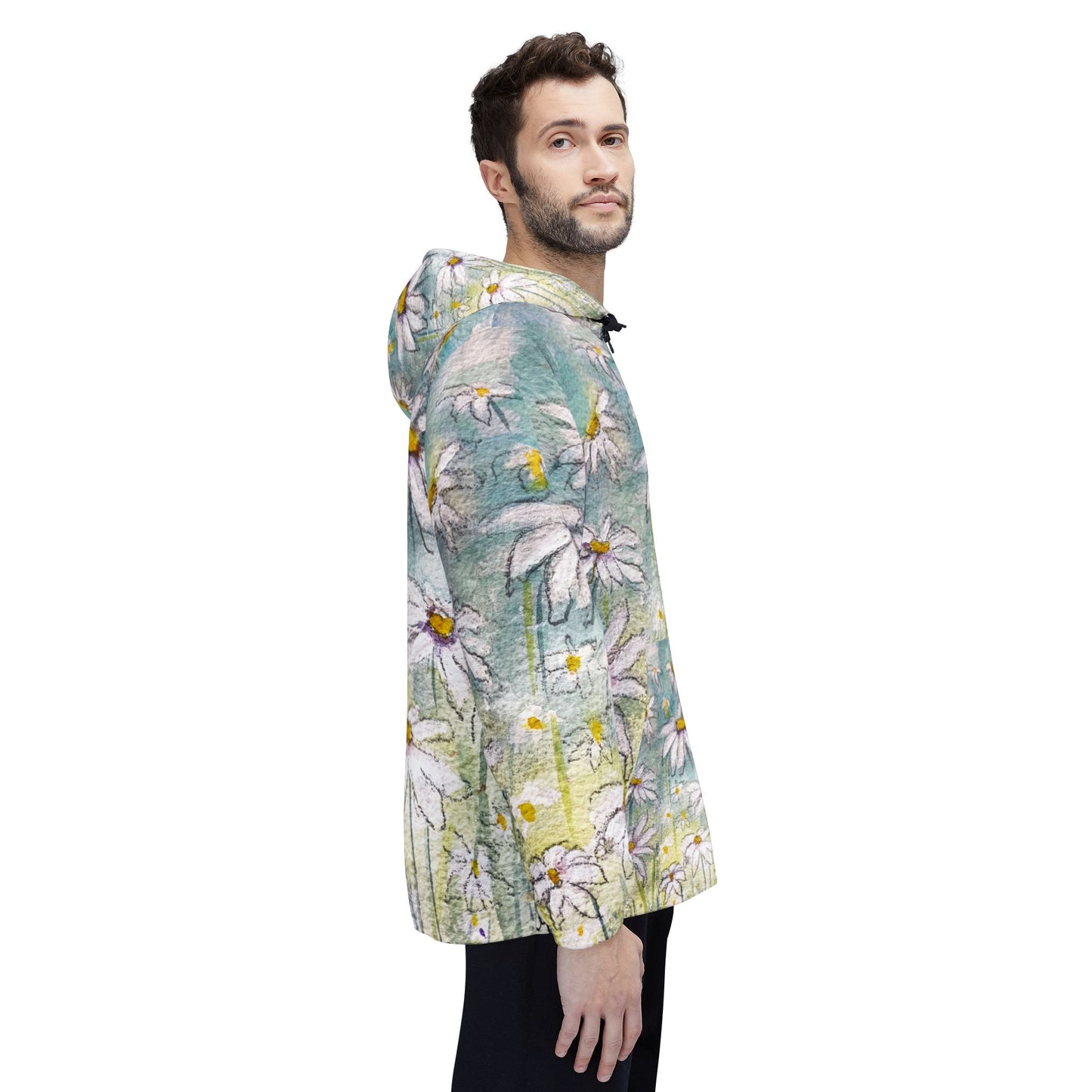 Lightweight Windbreaker Jacket — Daisies