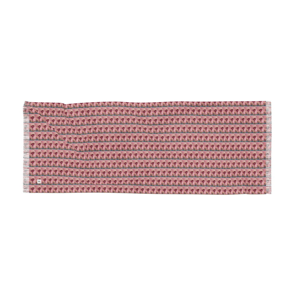 Colorful Scarf — Artistic Lightweight Neck Wrap- Pink Martini