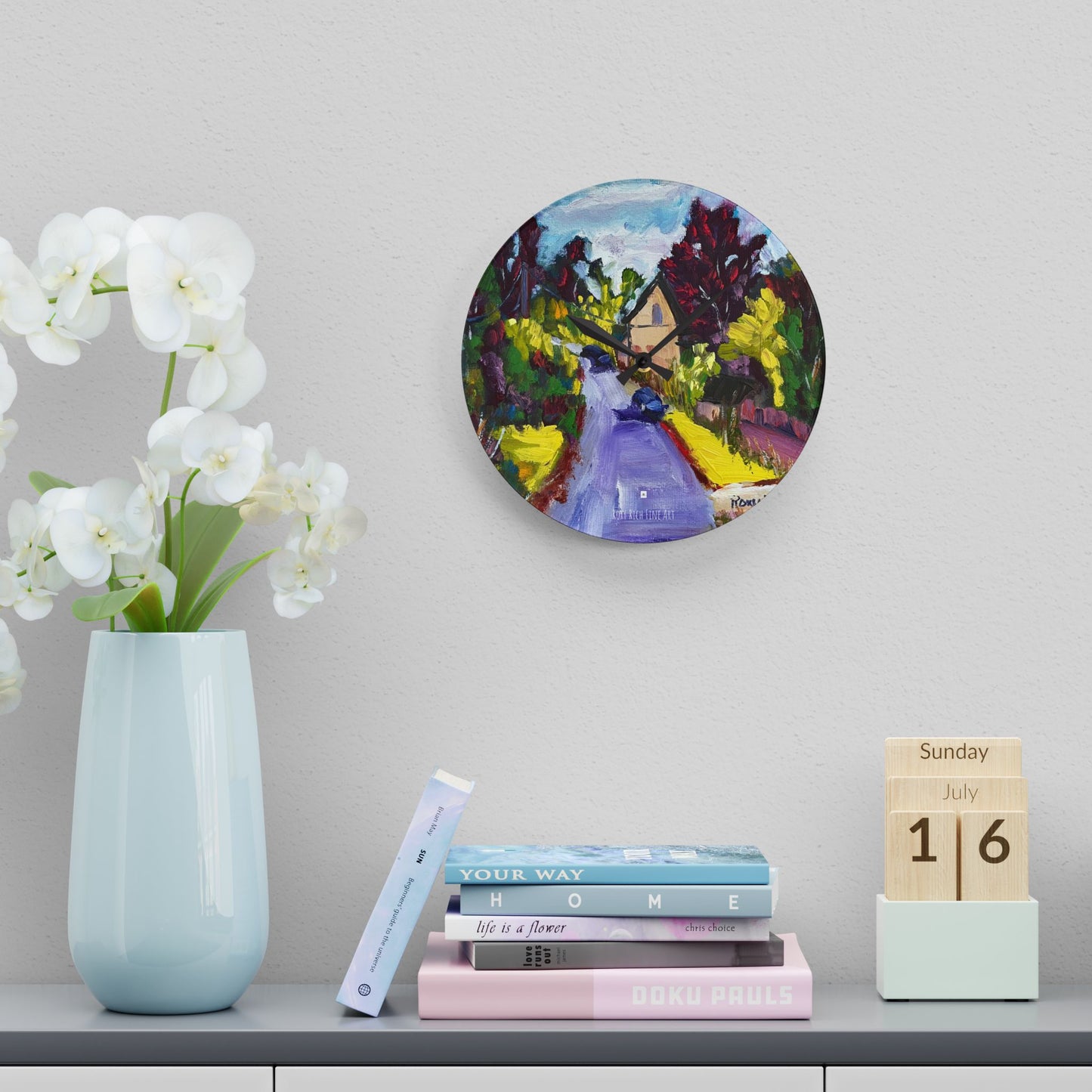 Acrylic Wall Clock -Passing through Whitney-Cotswolds