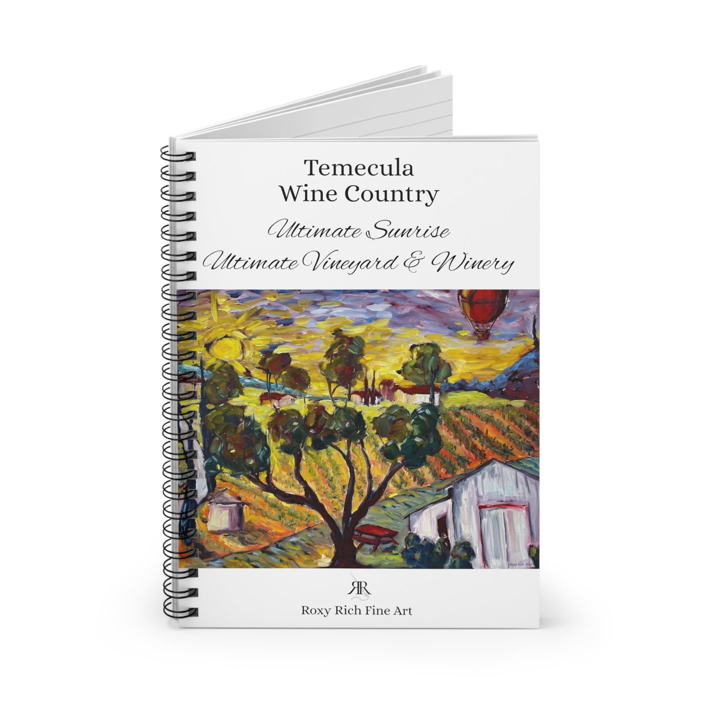 Pays viticole de Temecula "Ultimate Sunrise" Cahier à spirale