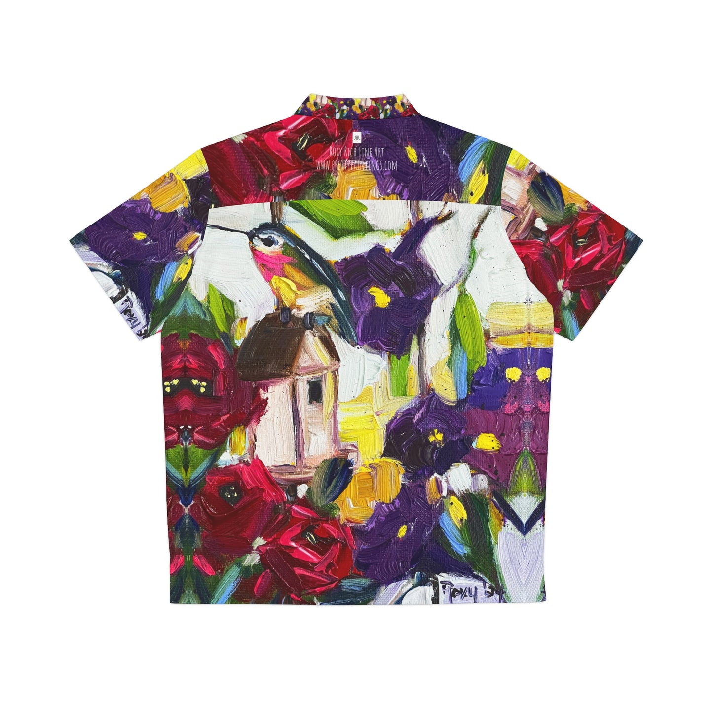 Hummingbird by the Window Men's Hawaiian Shirt