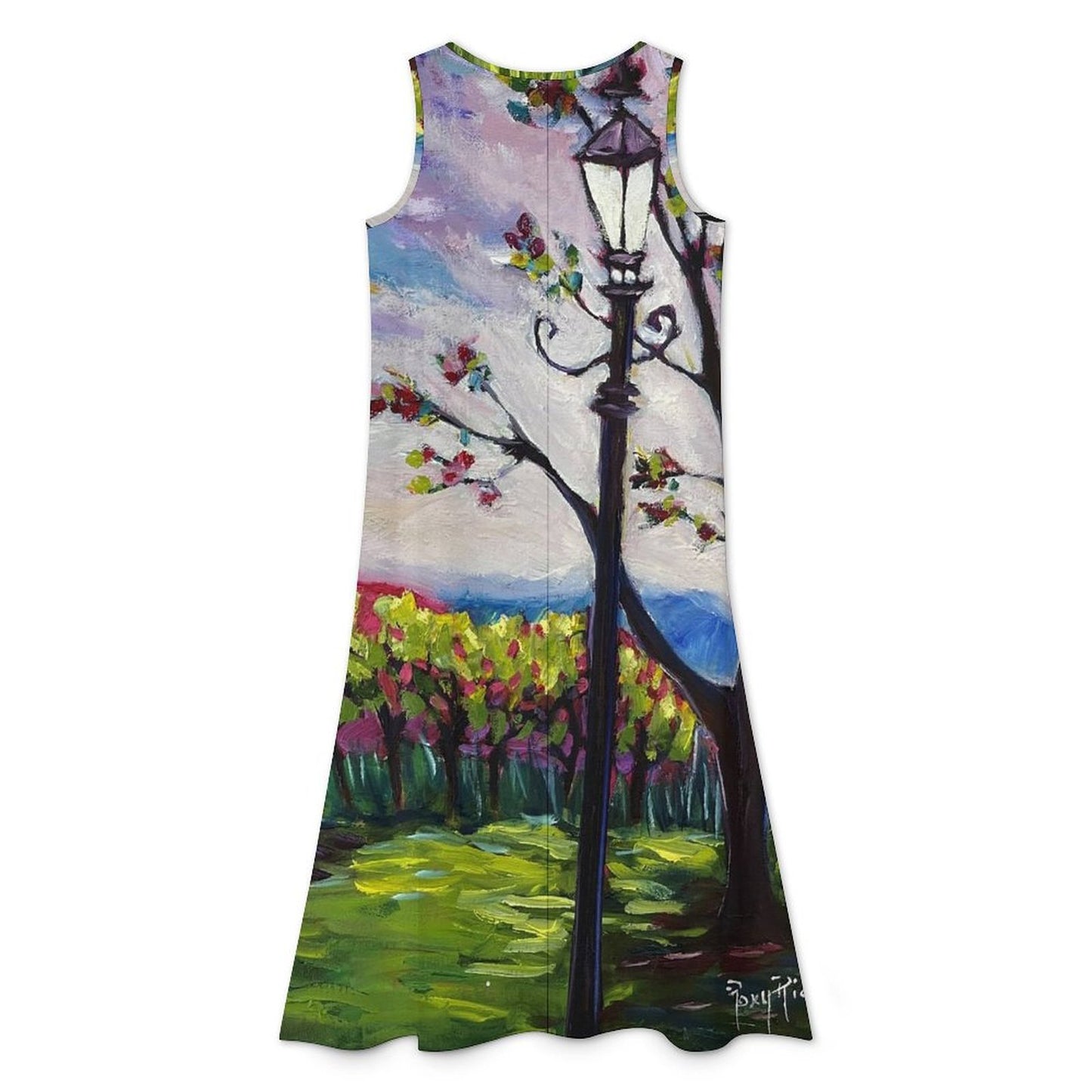 Sundown in Surrey Asymmetrical Dress Sleeveless High-Low Hem Dress