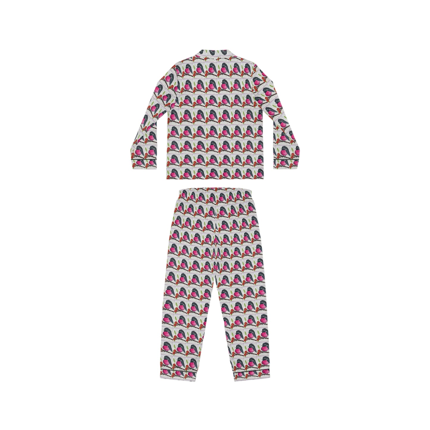Satin Pajamas — Luxurious Silky Sleepwear Set-Australian Pink Robin