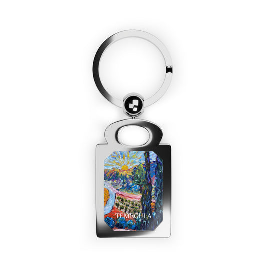 Sunny Cypresses as Robert Renzoni Winery Temecula Rectangle Photo Keyring