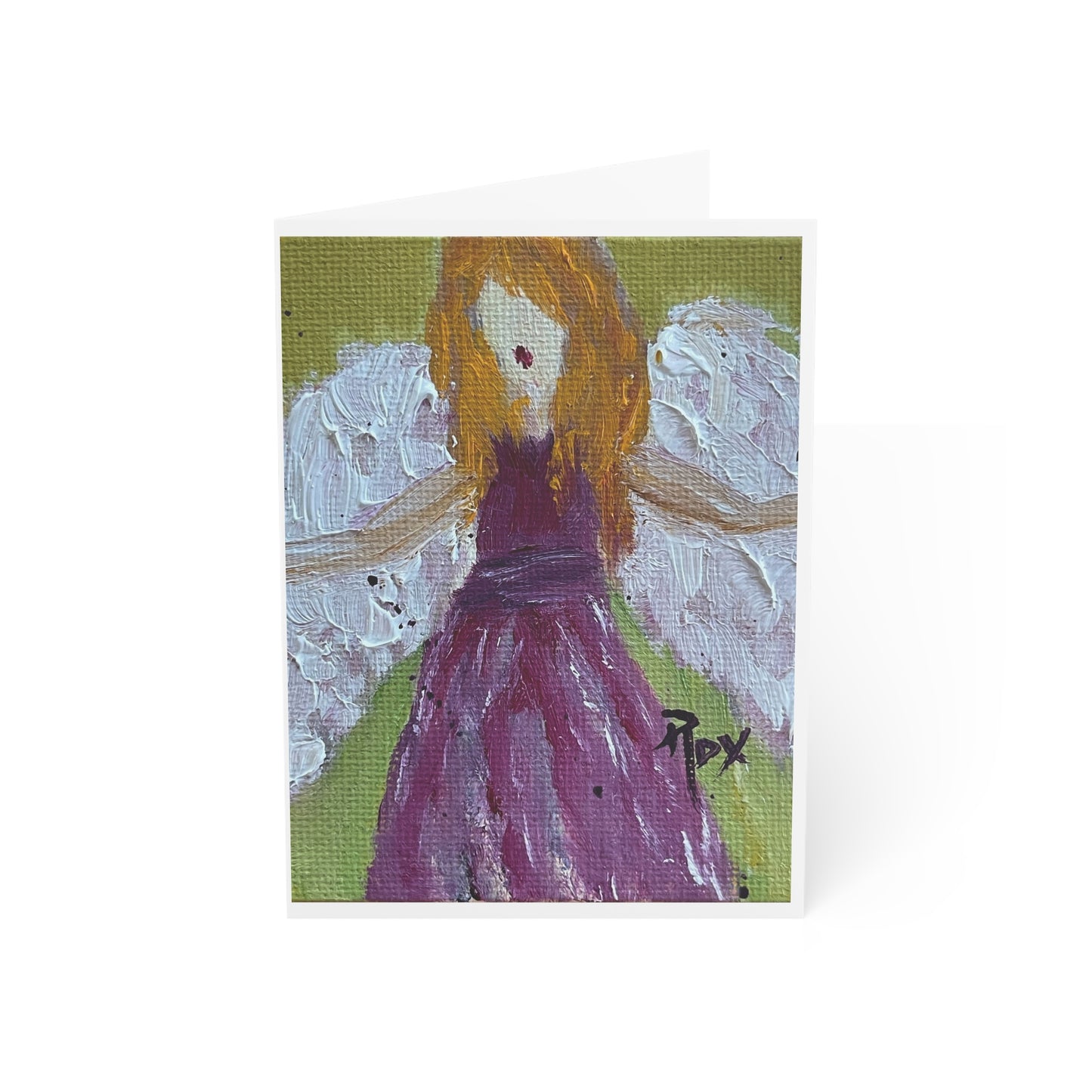 Healing Angel Folded Greeting Cards Blank inside