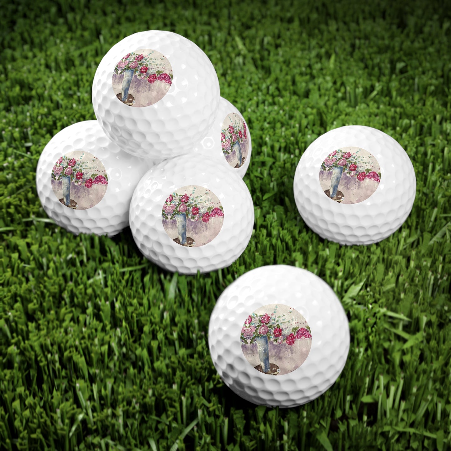 Golf Balls, 6pcs-Roses in the Foyer