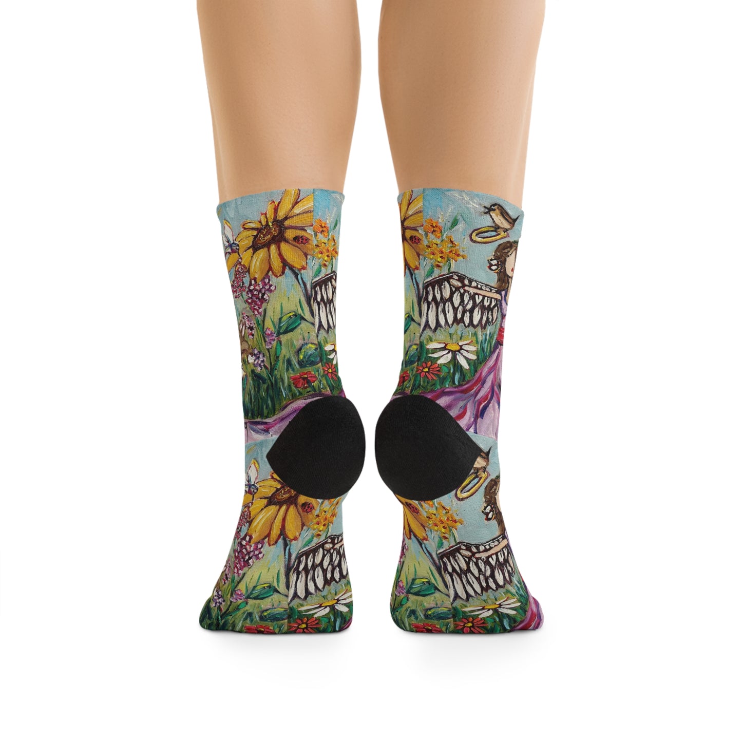 Garden Angel  Socks Black Socks