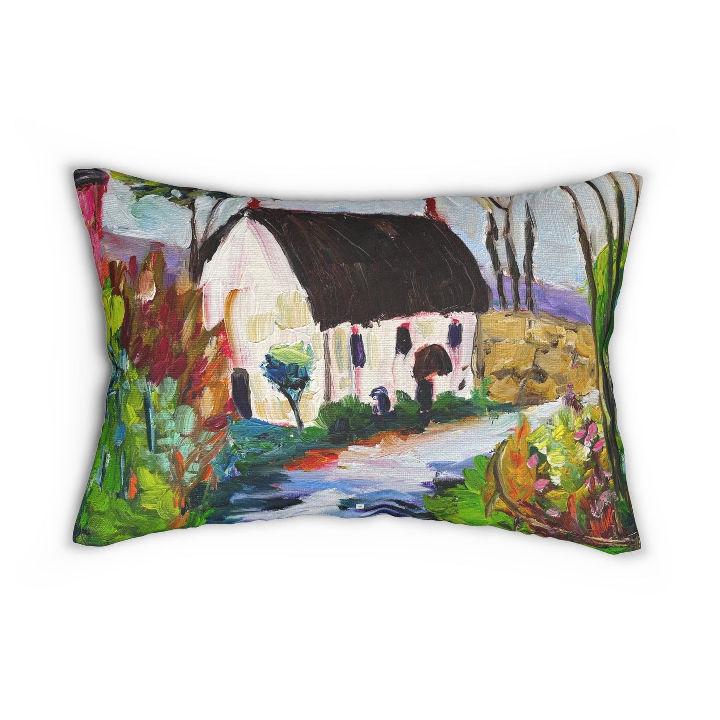 Country Cottage Cotswolds Lumbar Pillow