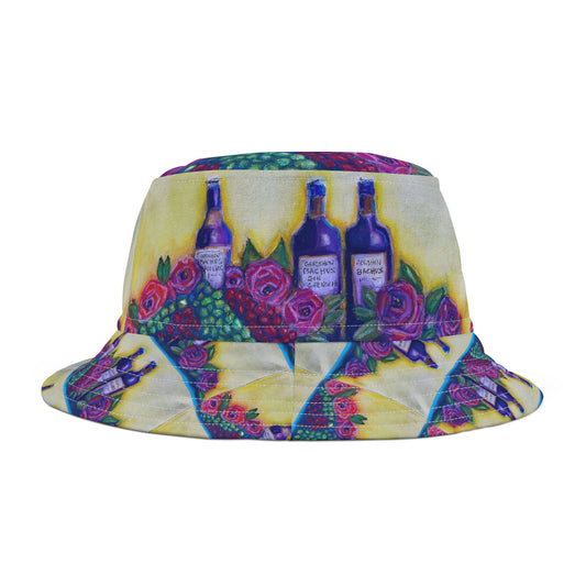 Sombrero de pescador GBV vino y rosas