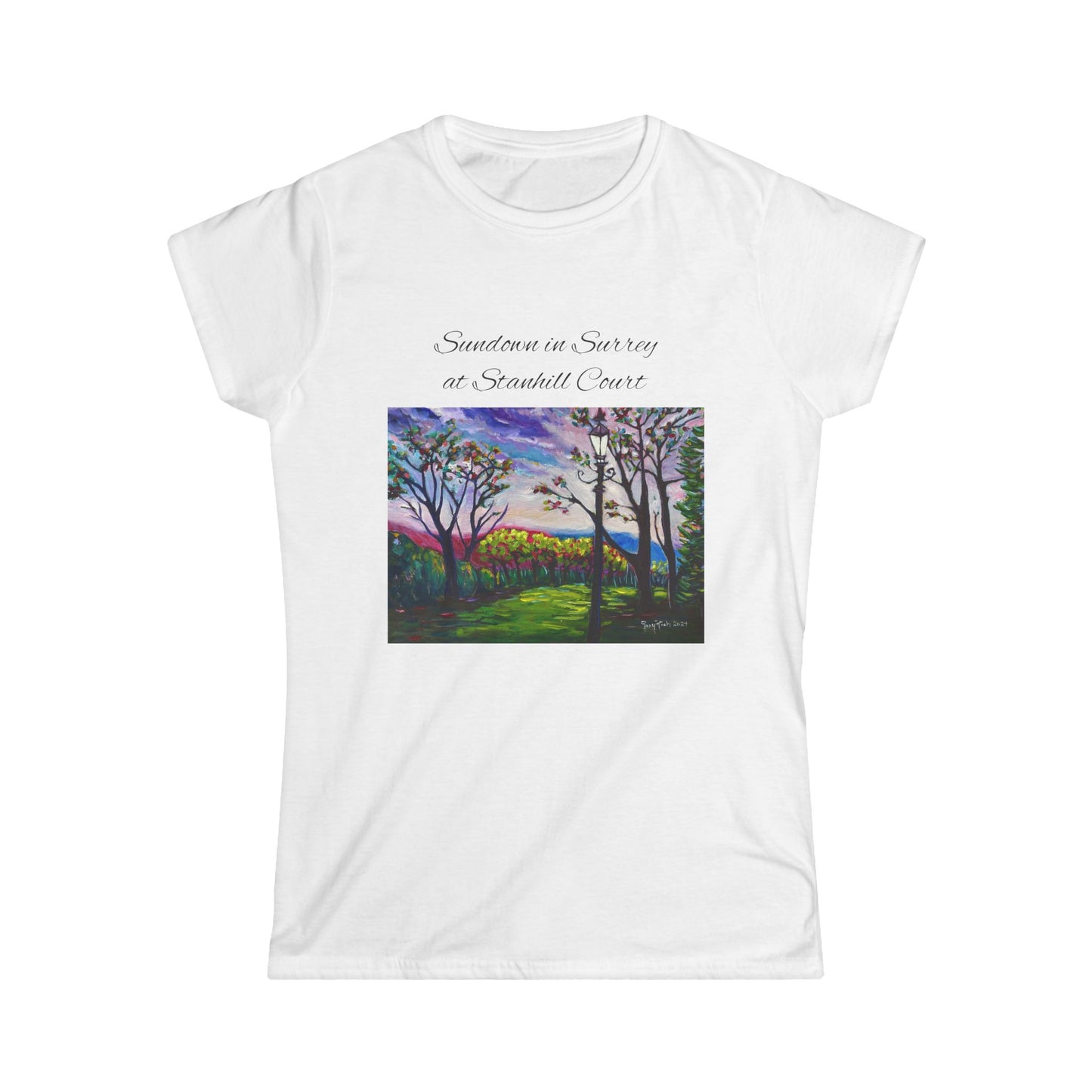 Sundown in Surrey at Stanhill Court Women's Softstyle  Semi-Fitted Tee