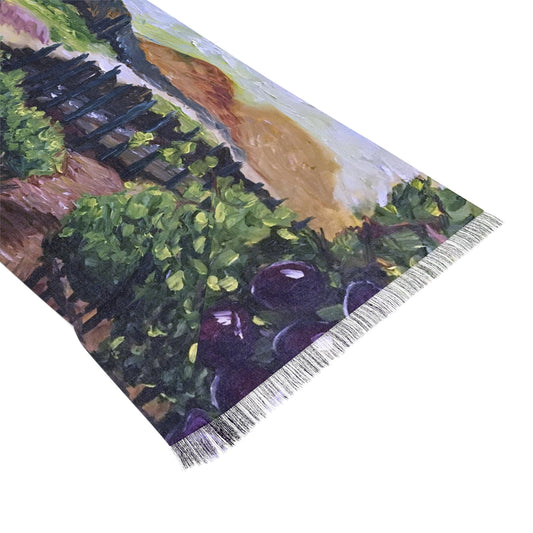 Colorful Scarf — Artistic Lightweight Neck Wrap-  Afternoon Vines