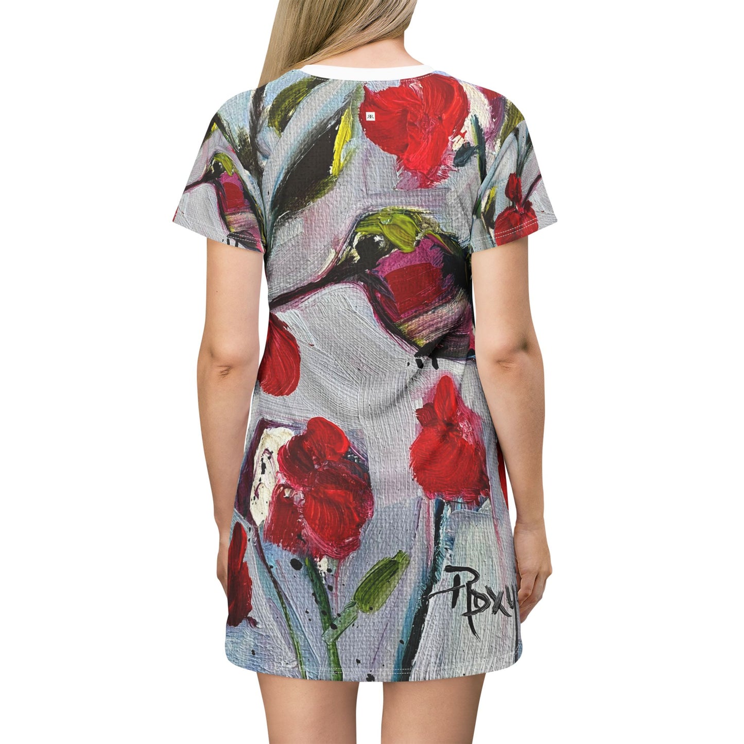 T-Shirt Dress -Hotlips Hummingbird