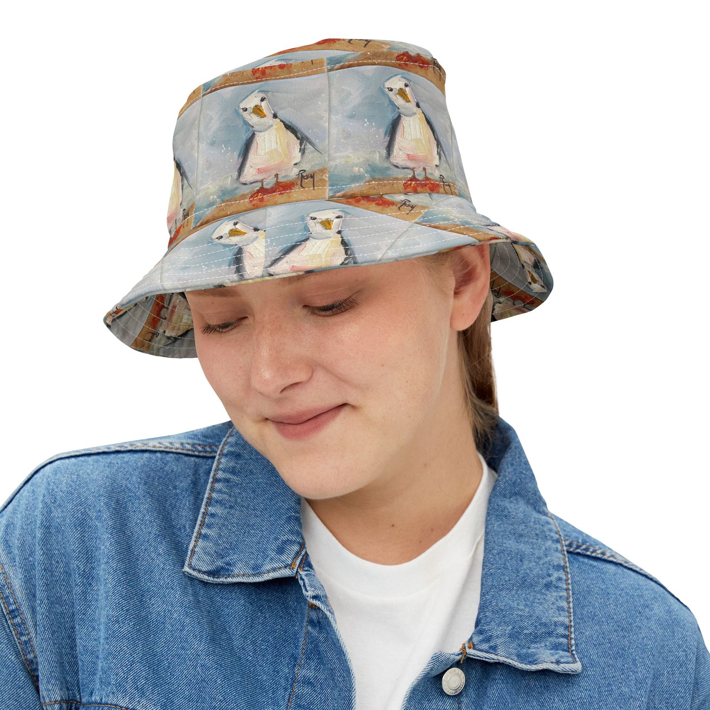 Inquisitive Seagull Bucket Hat