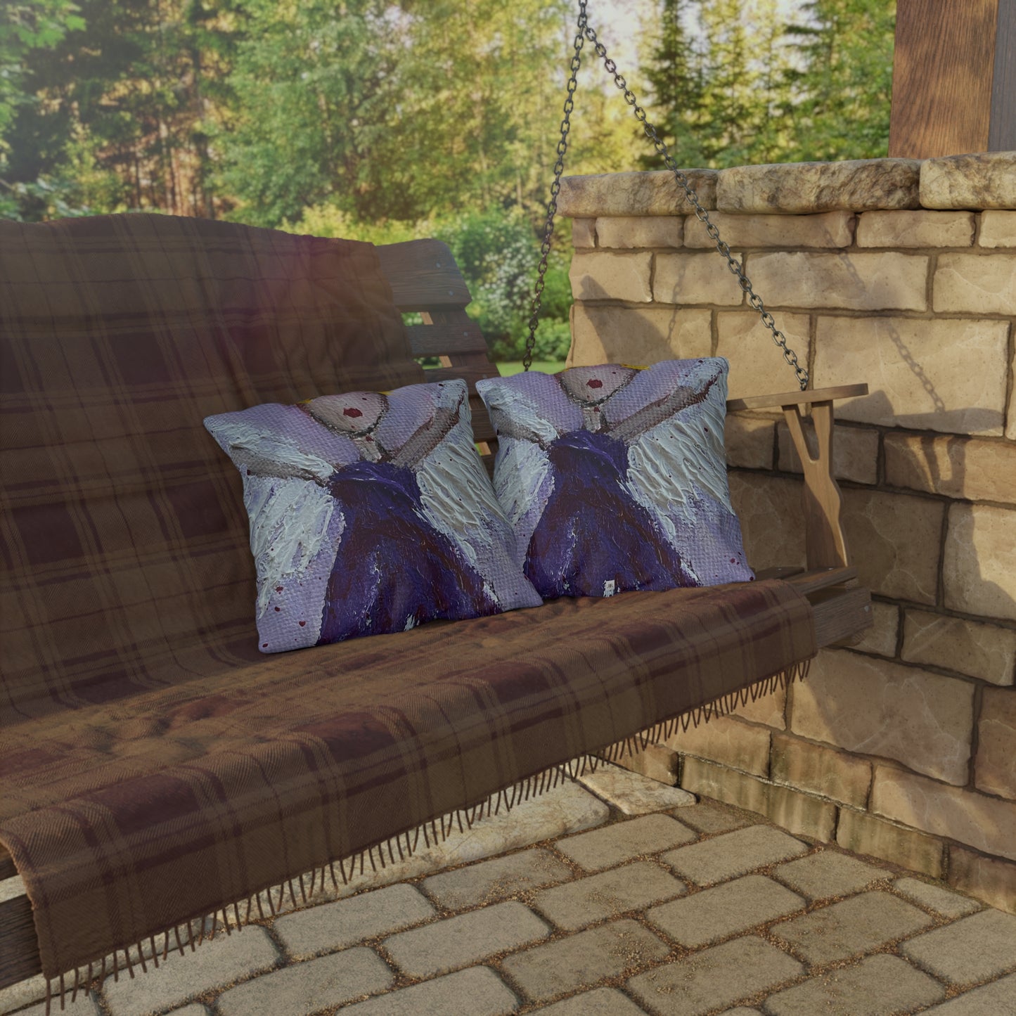 Guiding Angel Outdoor Pillows