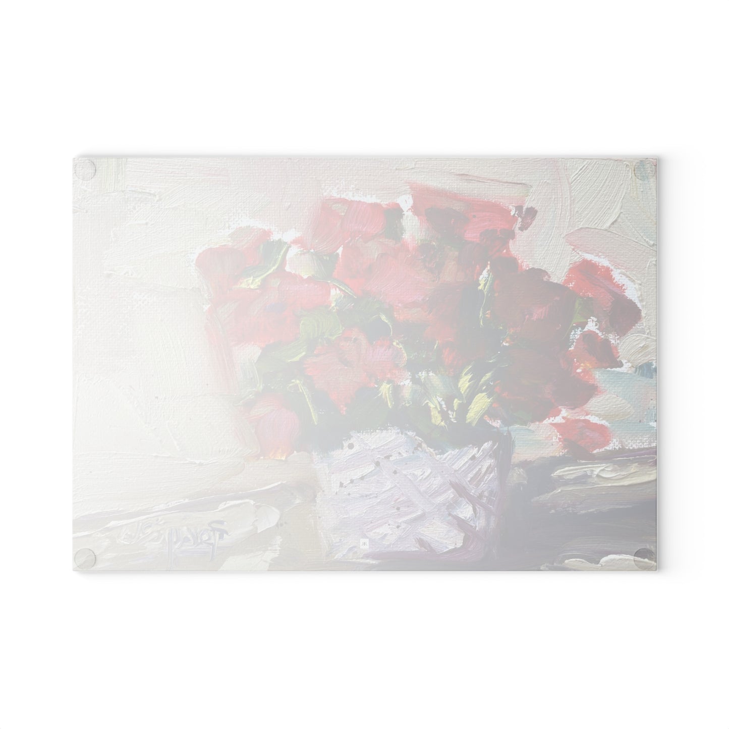 Glass Cutting Board-Basket Blooms