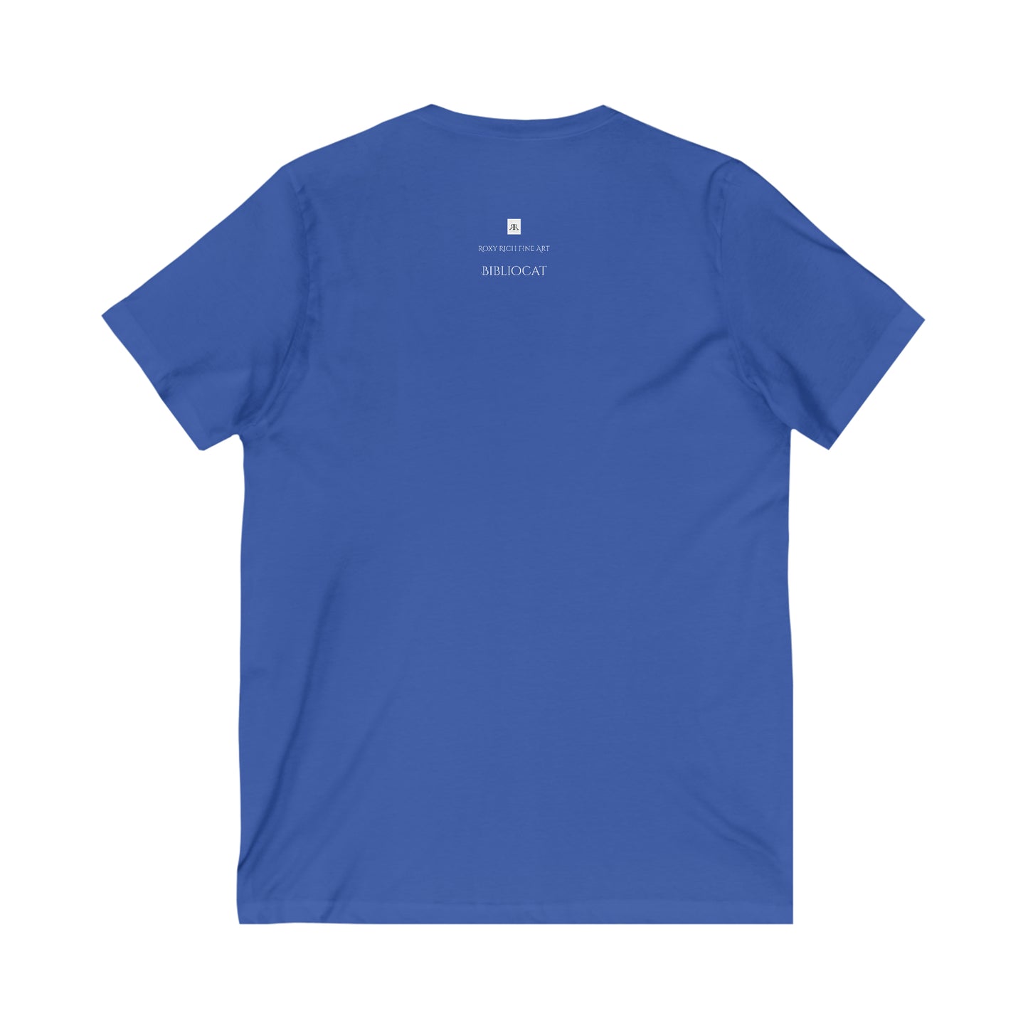 Bibliocat (en 6 colores)-Camiseta unisex de manga corta con cuello en V