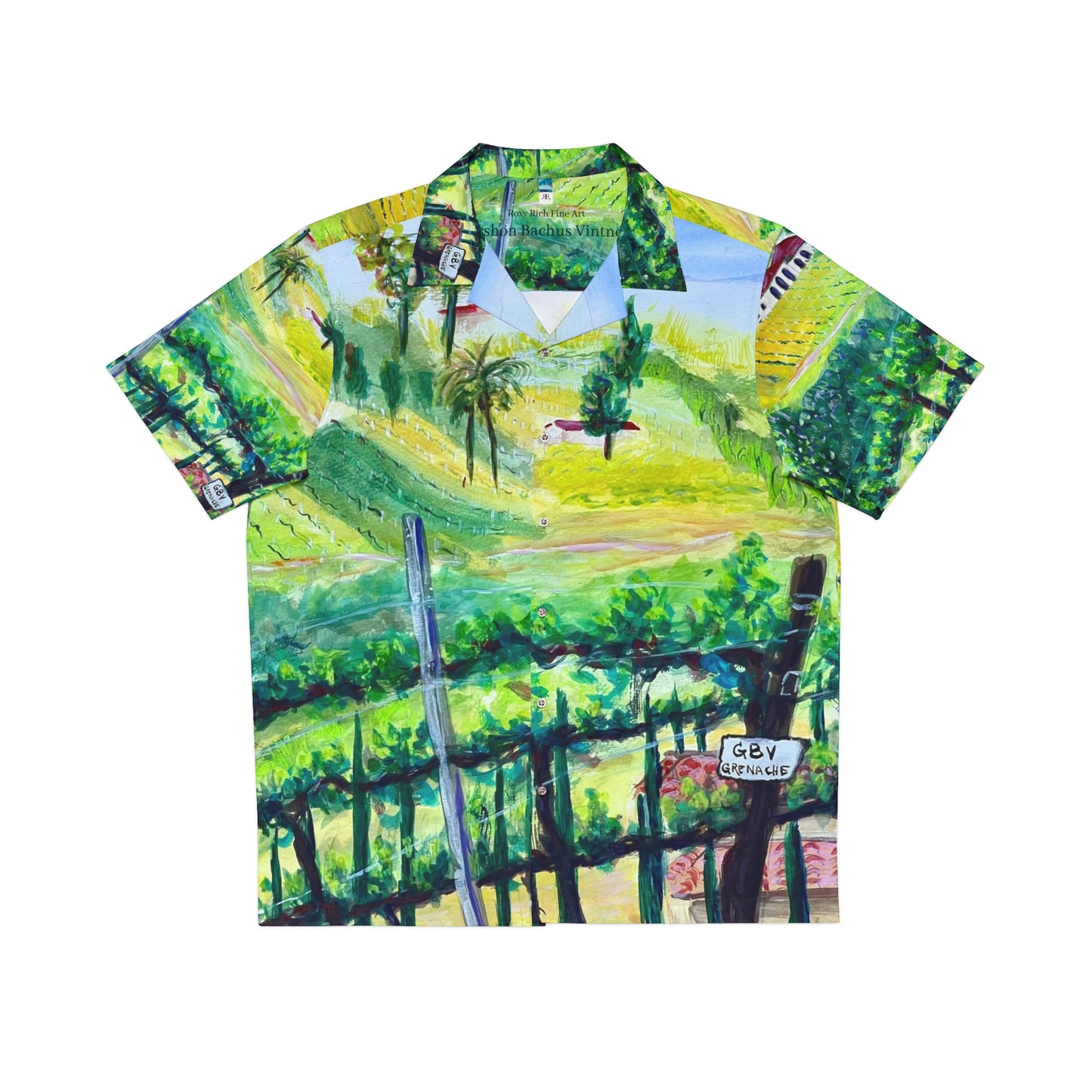 Men's Hawaiian Shirt- Grenache Vines at Gershon Bachus Vintners