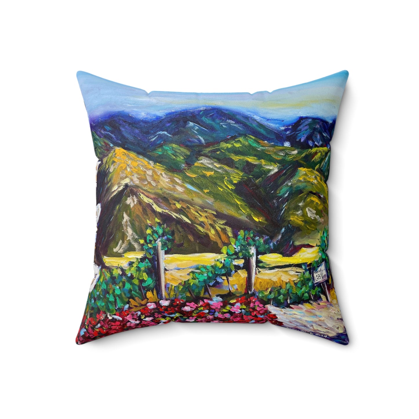 Fountain Vista at GBV Indoor Spun Polyester Square Pillow