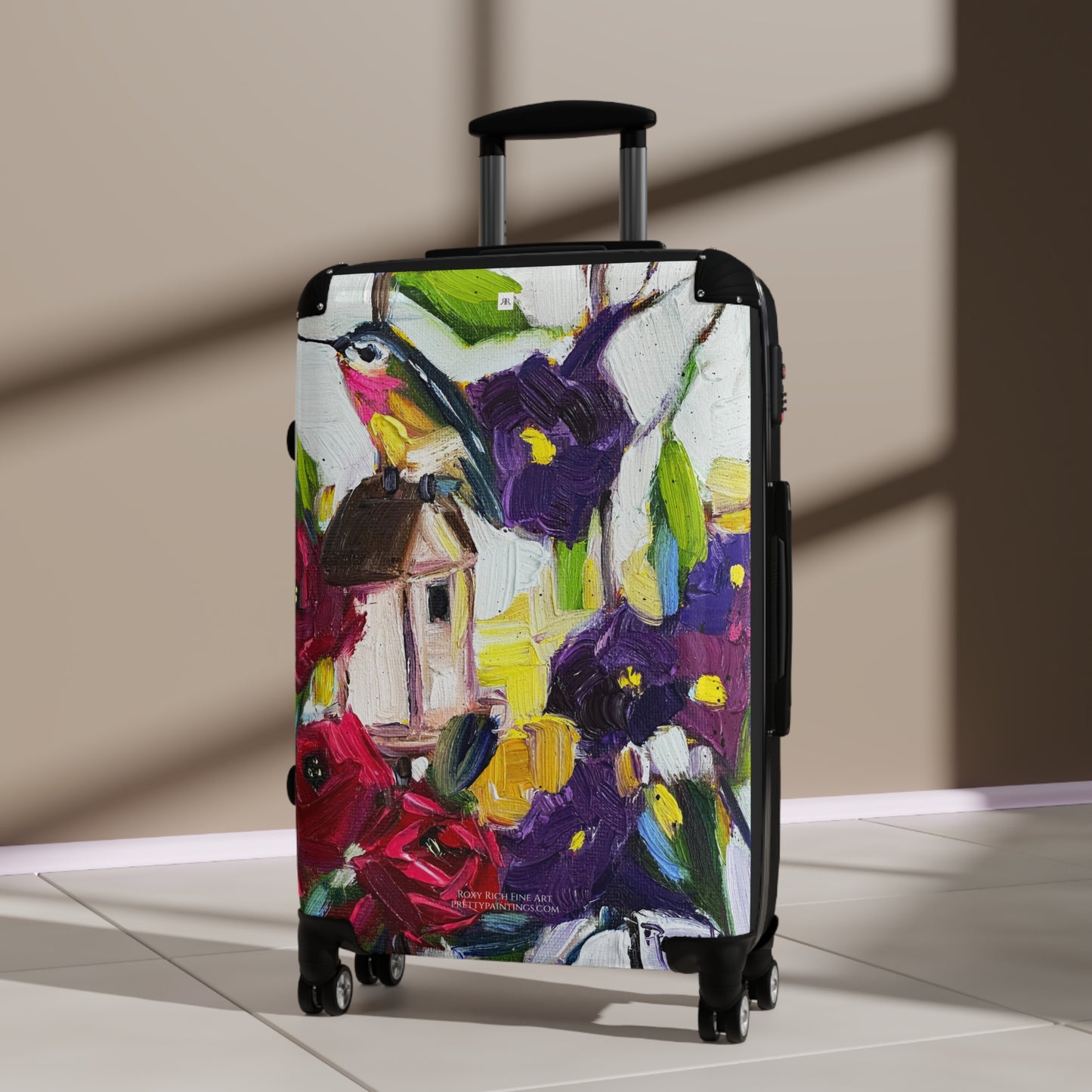 Hummingbird by the Window Carry on Suitcase (Choose from 3 sizes)