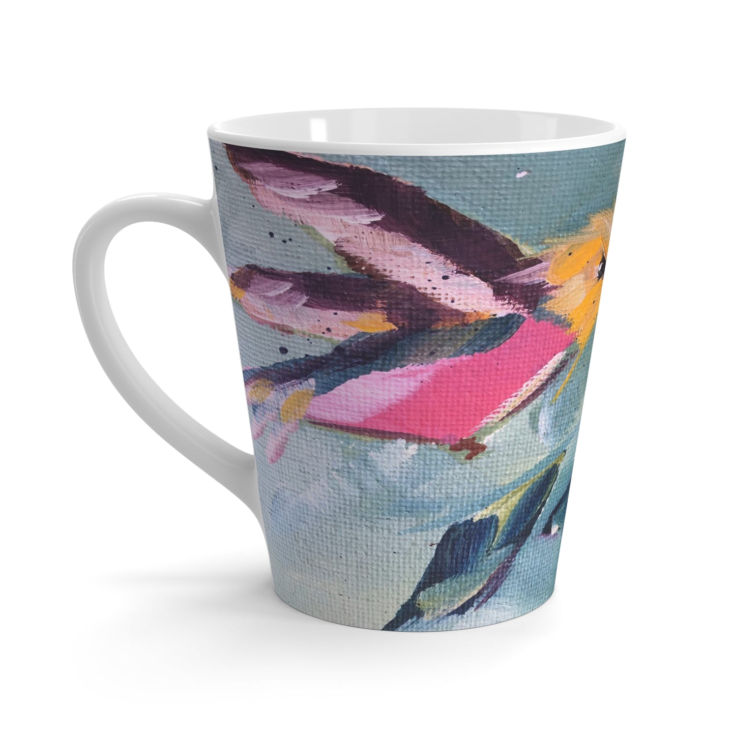 Mug - Pink Hummingbird Pink Flower-Made in and Ships from USA