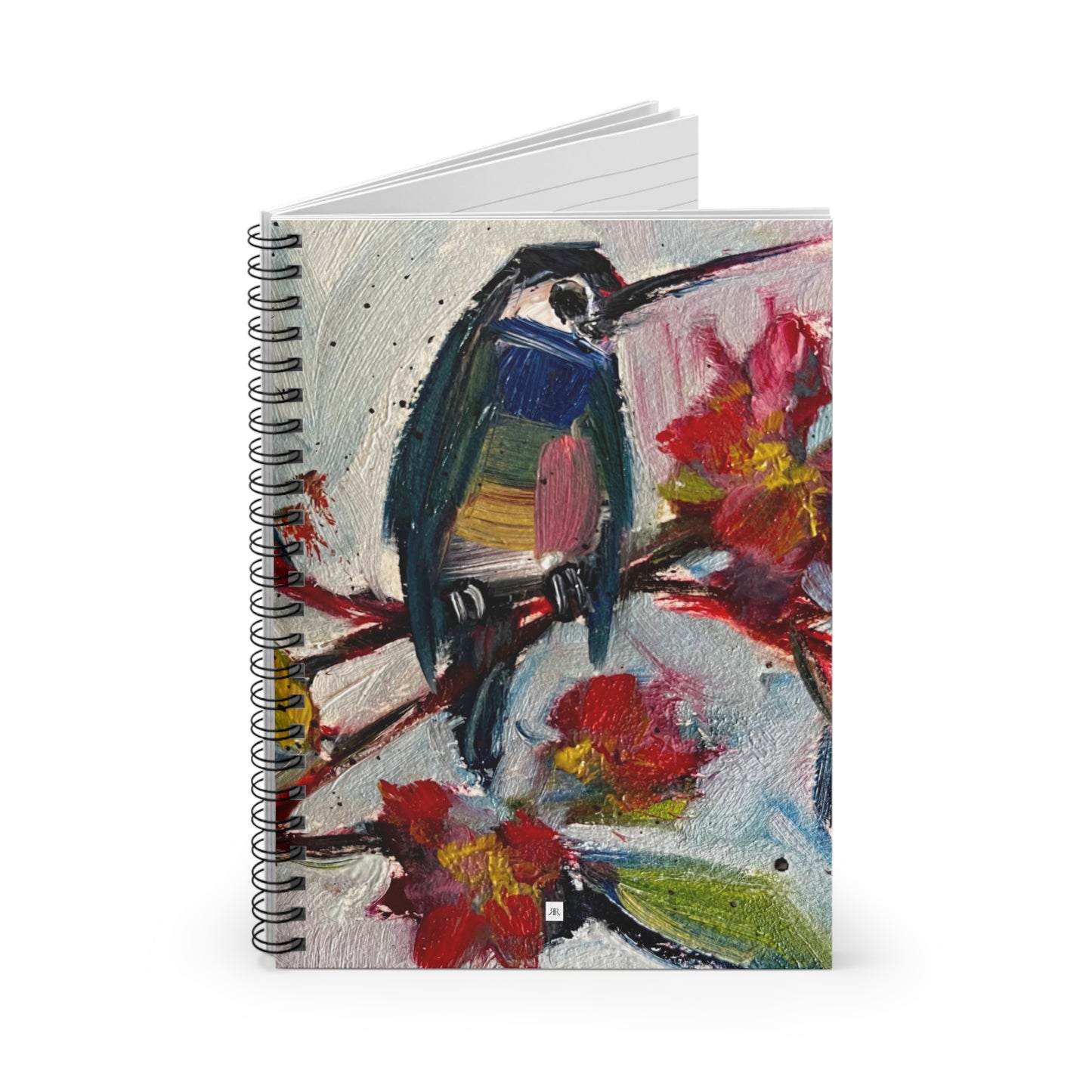 Hummingbird in Late Blooms Spiral Notebook