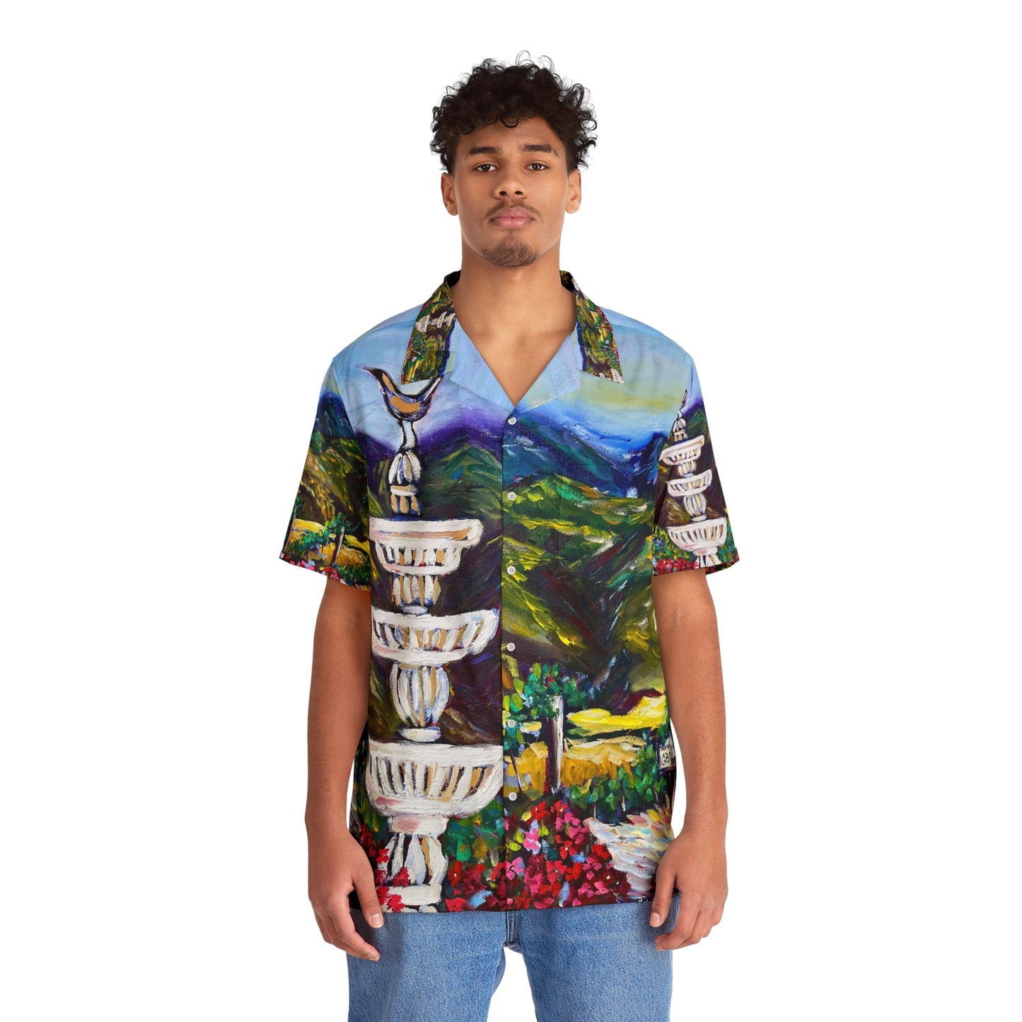 Fountain Vista at GBV Men's Hawaiian Shirt