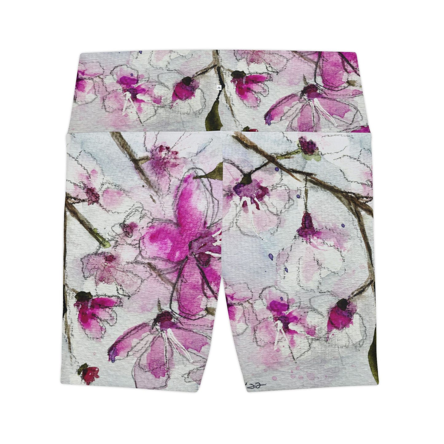 Women's Workout Shorts - Cherry Blossoms