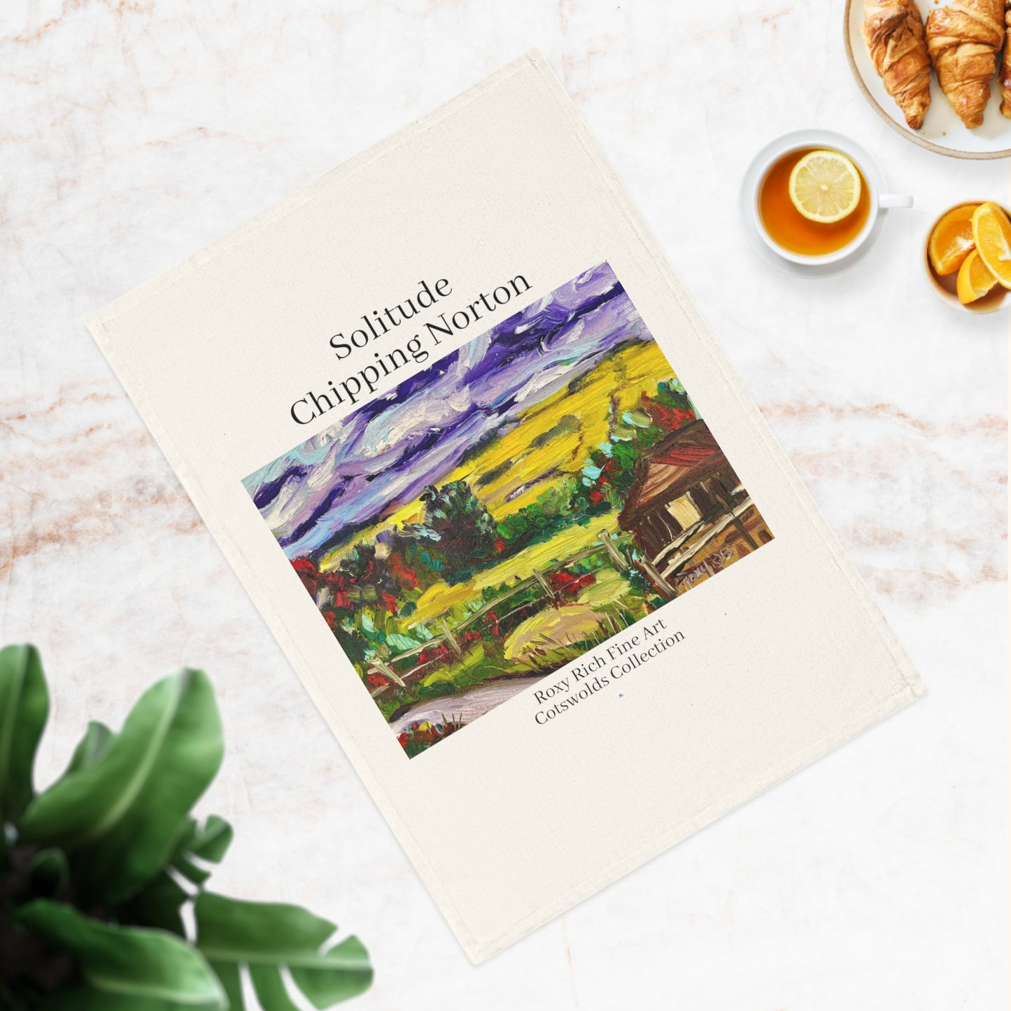 Organic Vegan Cotton Tea Towel -Solitude-Chipping Norton Cotswolds