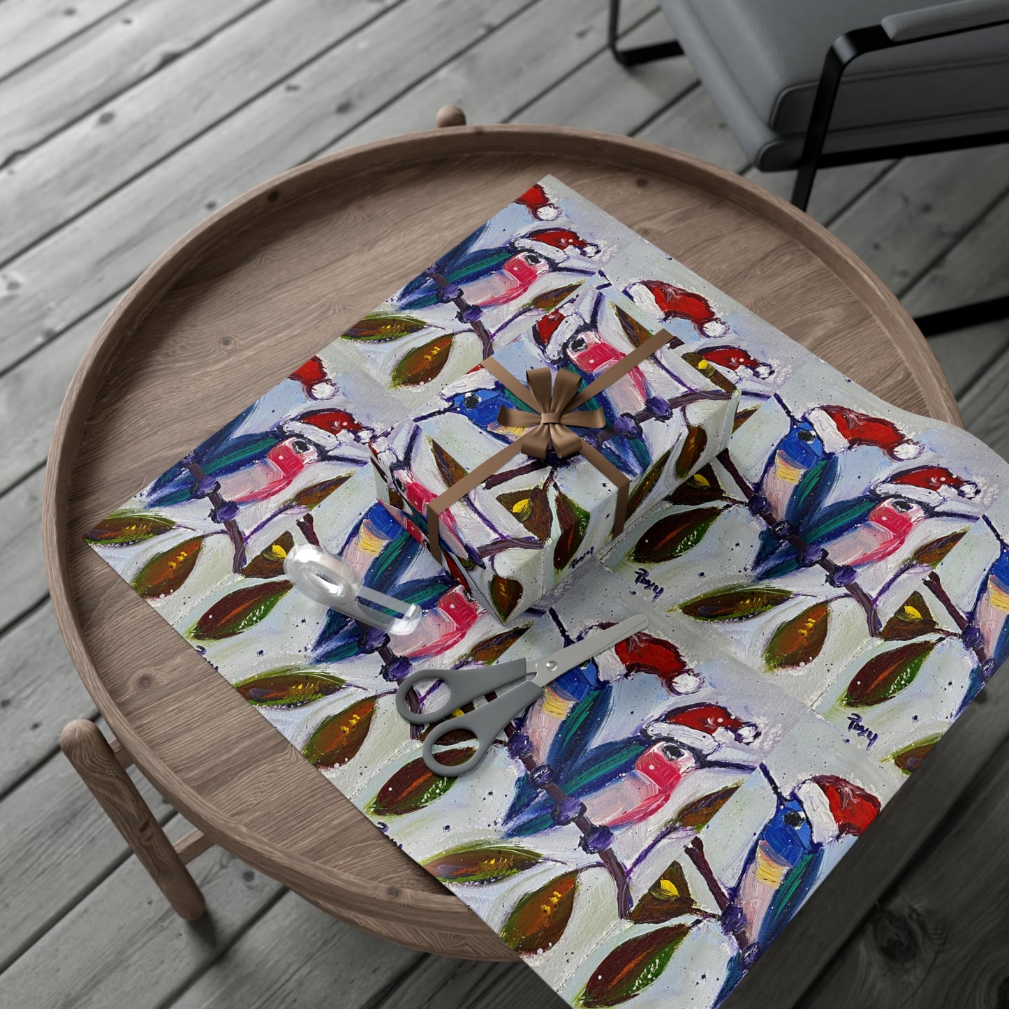 Holiday Hummingbirds Gift Wrapping Paper -Ships from America