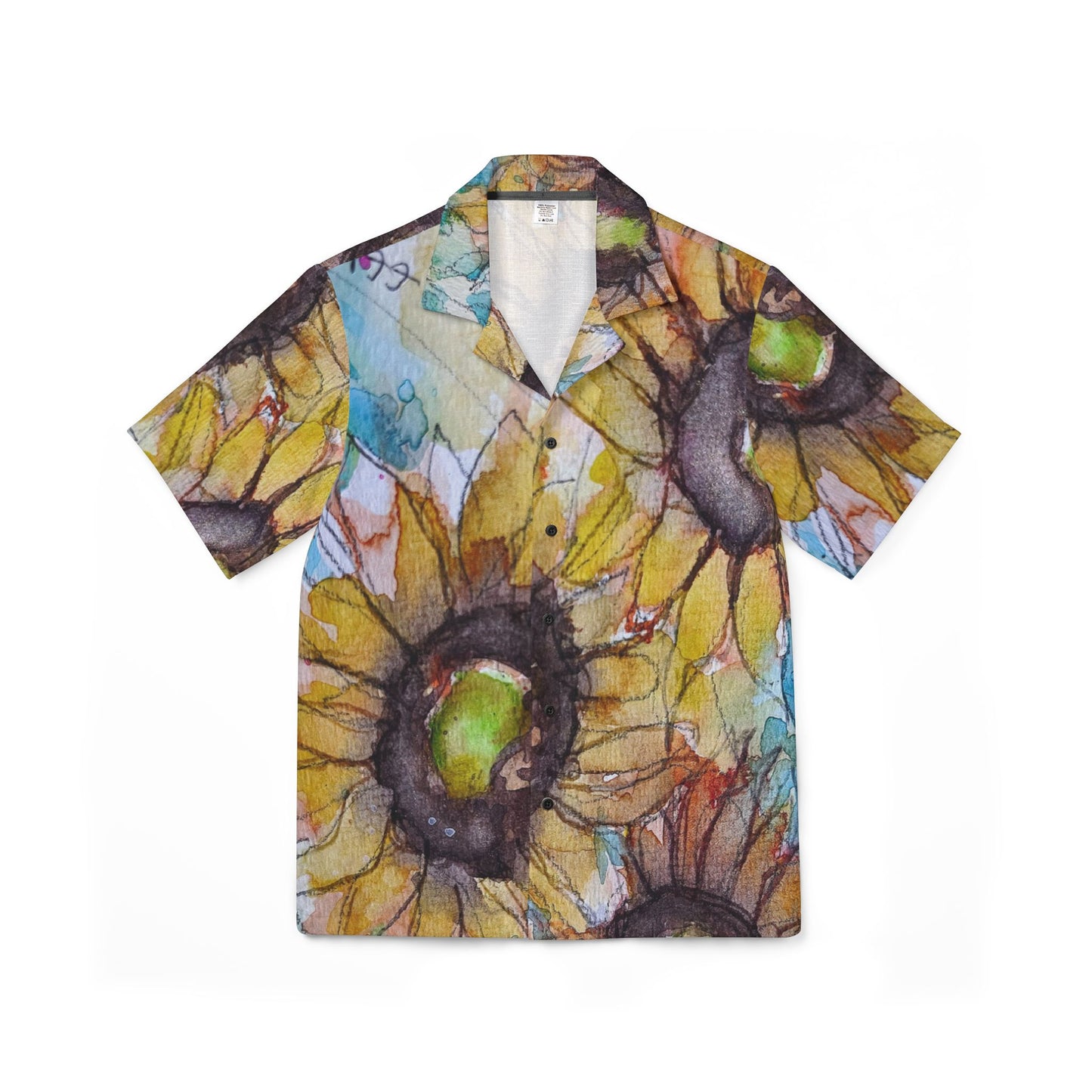 Men's Hawaiian Camp Shirt - Sunflowers by Roxy Rich