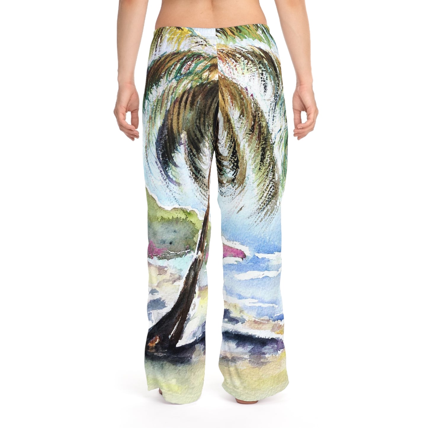 Pajama Pants - Hawaii Awaits with Palm Trees Women's Pajama Pants