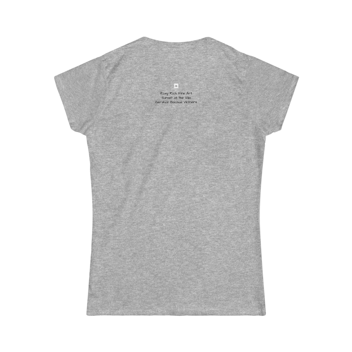 Coucher de soleil à la villa de Gershon Bachus Vintners T-shirt semi-ajusté softstyle pour femmes