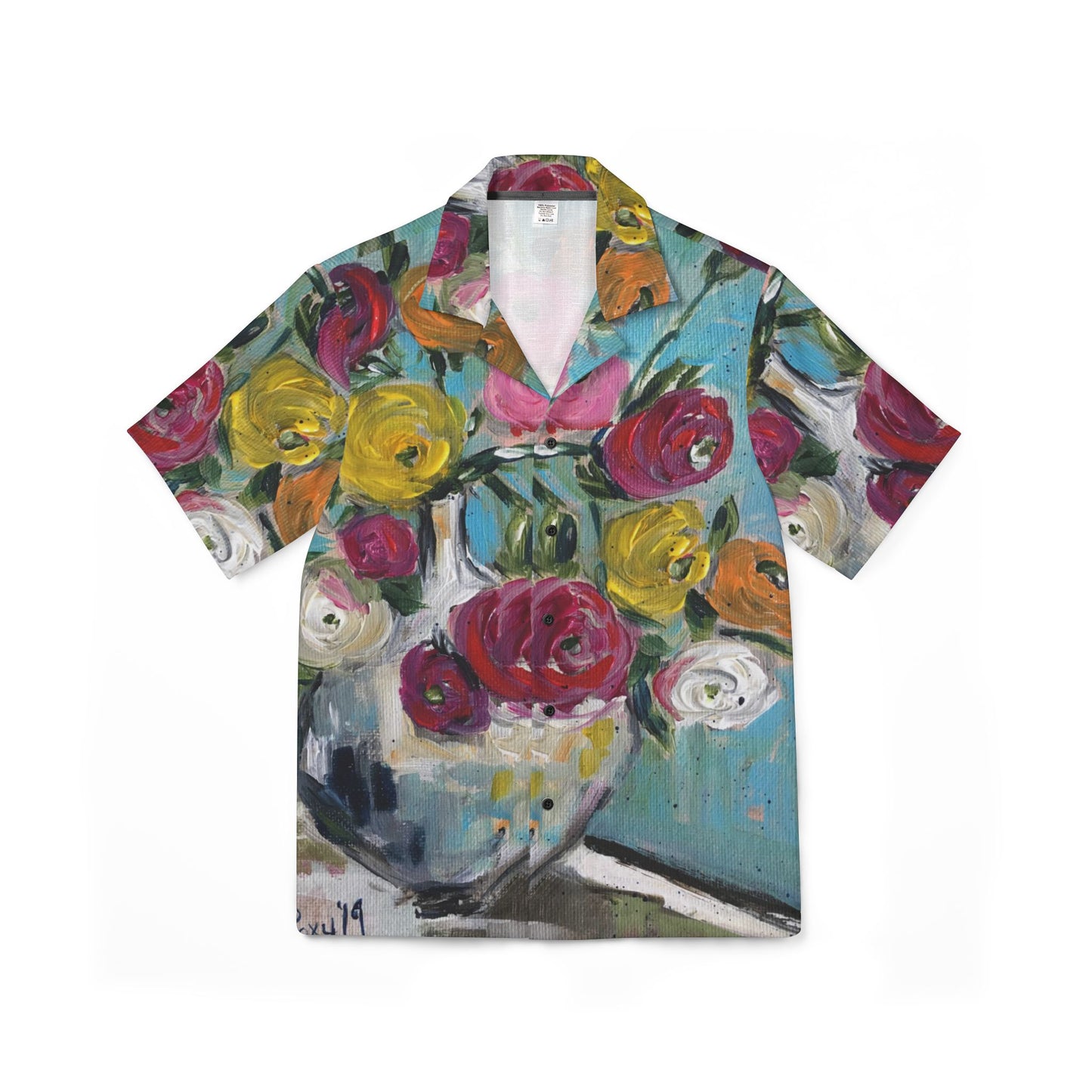 Men's Hawaiian Camp Shirt -Smiling Ranunculas