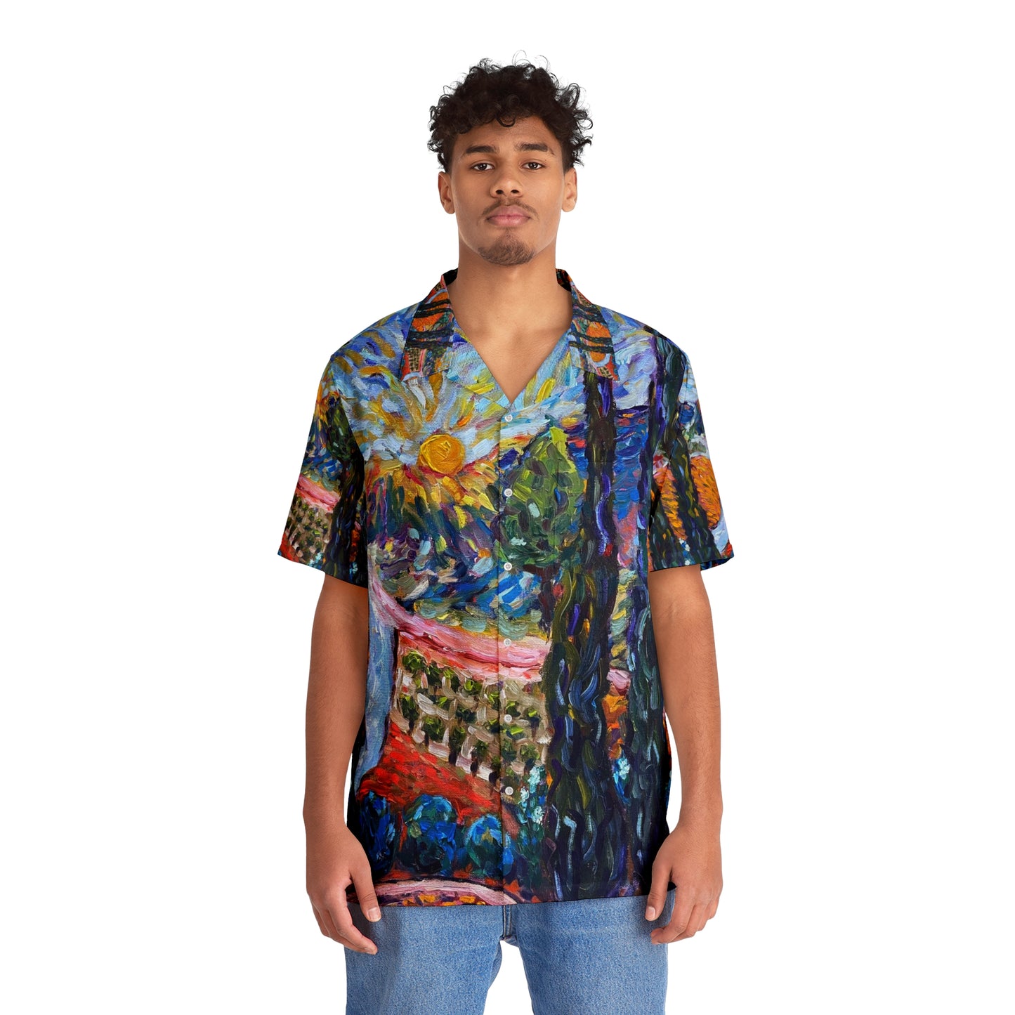 Sunny Cypresses Robert Renzoni Winery  Men's Hawaiian Shirt