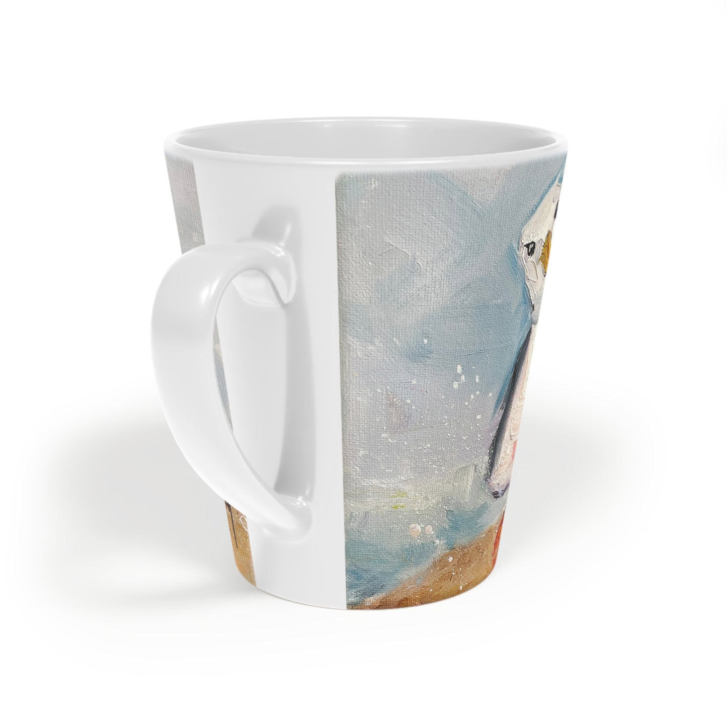 Inquisitive Seagull Latte Mug, 12oz