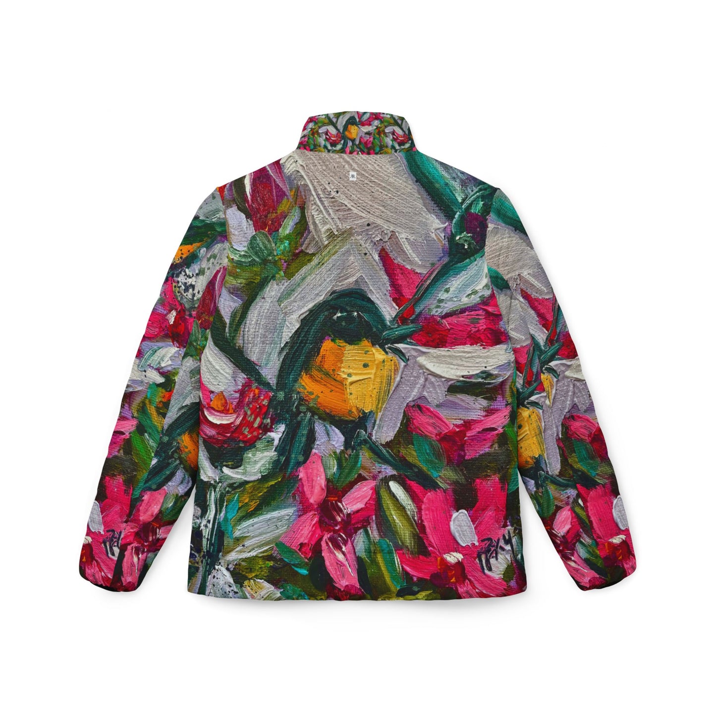 Women's Puffer Jacket - Roxy Rich Fine Art Design-Colorful Encounter