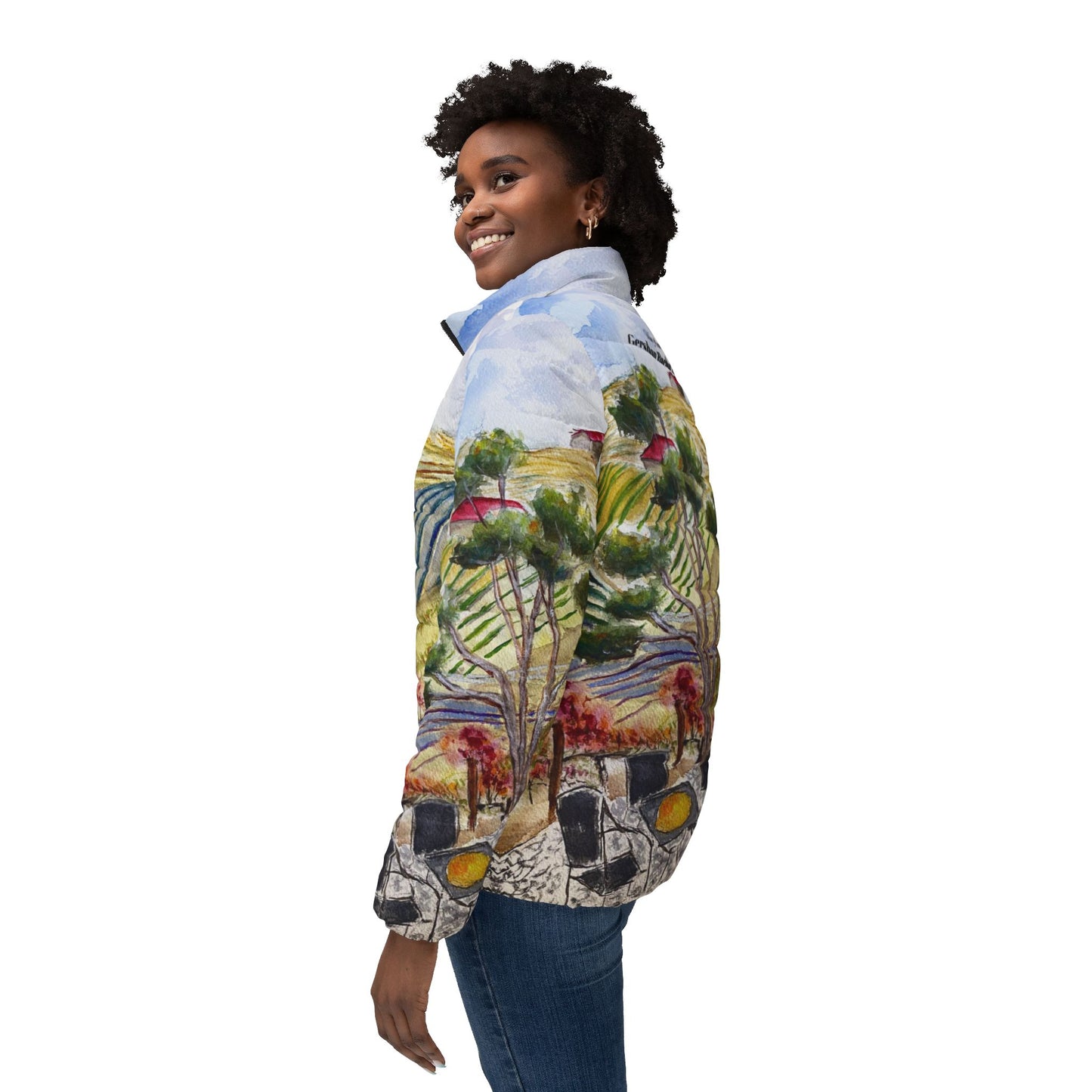 Women's Puffer Jacket - View from the Patio-GBV