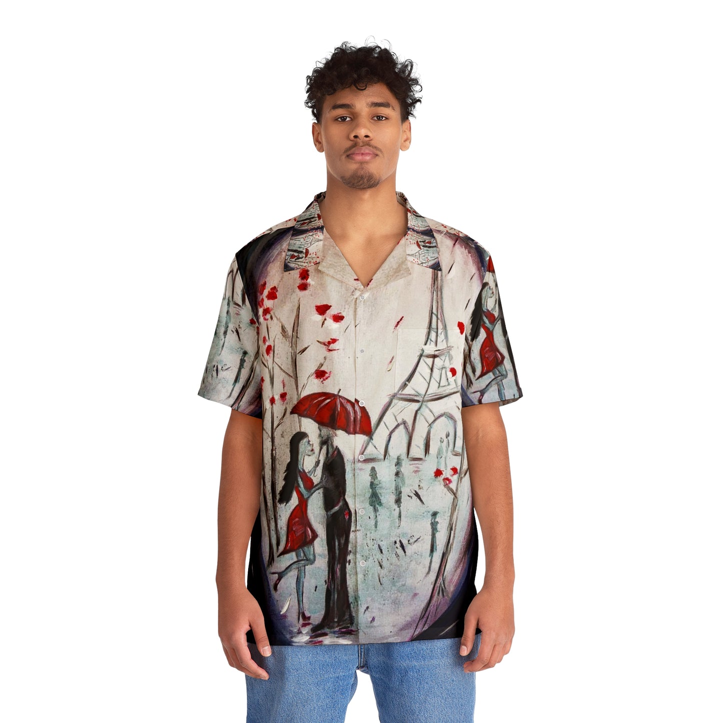 I only have eyes for you-Paris Couple- Men's Hawaiian Shirt