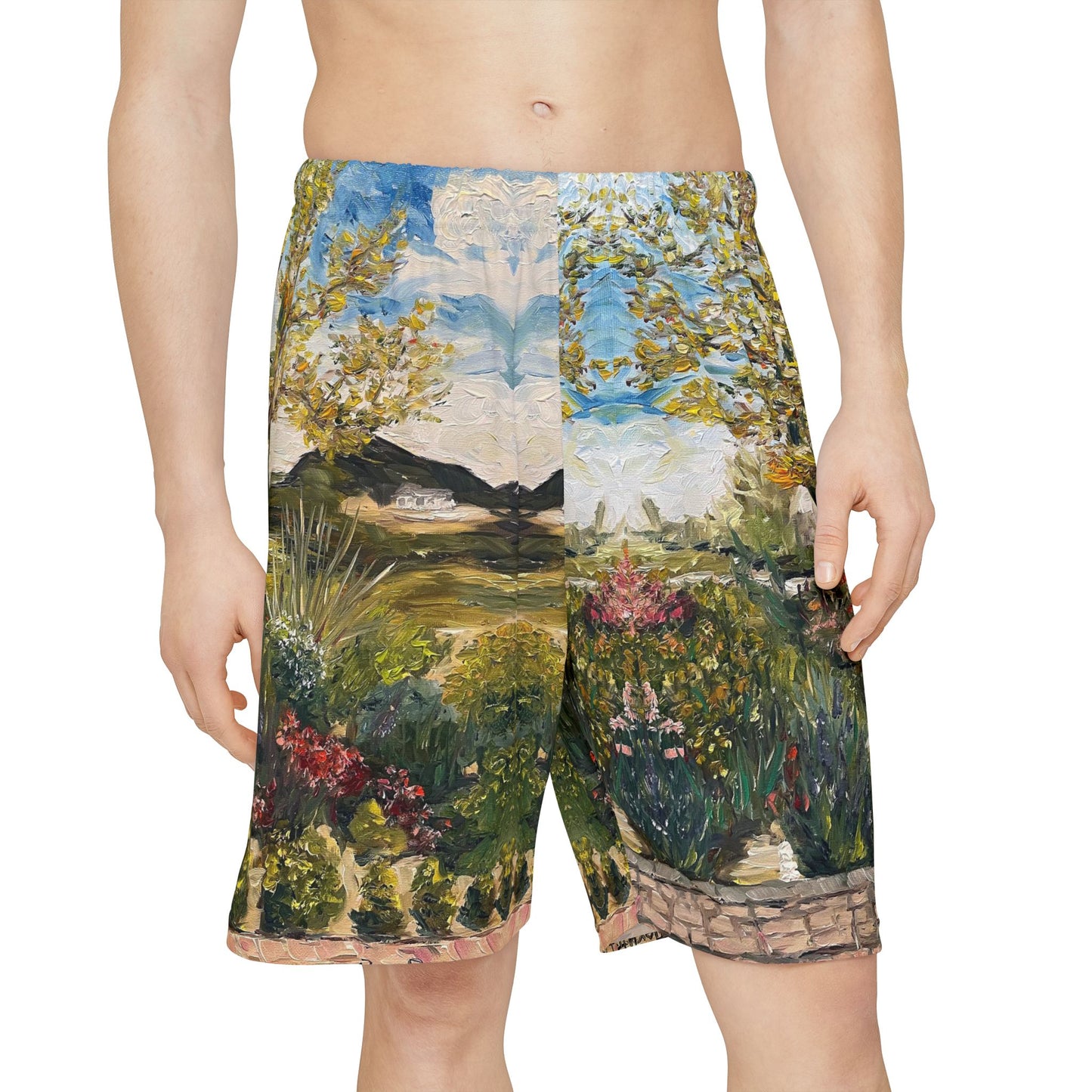 Men’s Sports Shorts - Tree and Garden-GBV