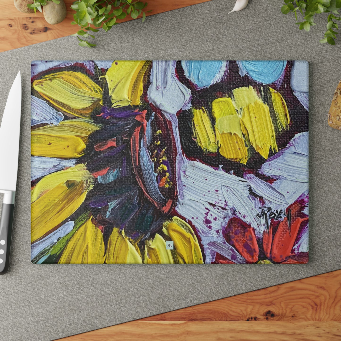 Sun Bee Glass Cutting Board