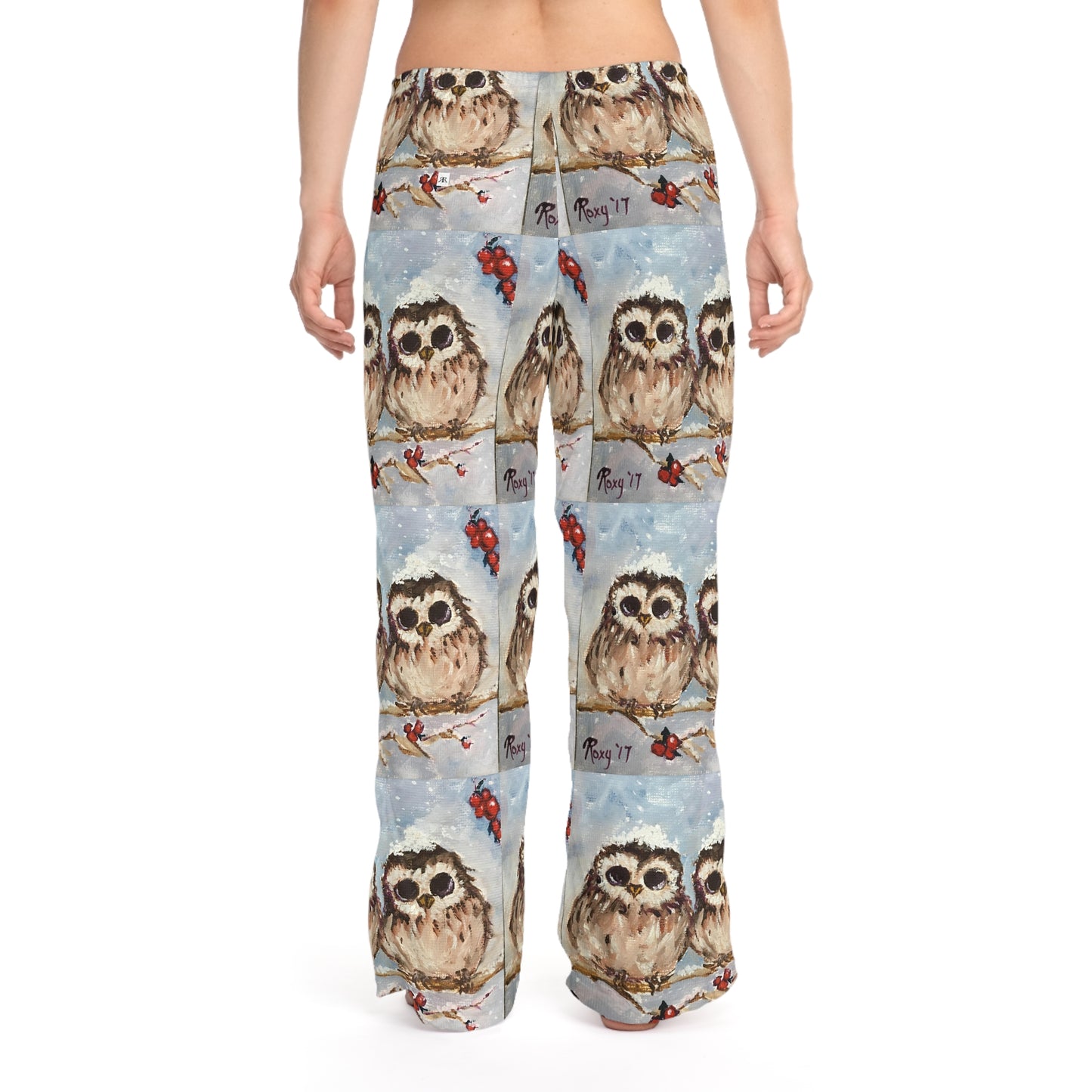 Pajama Pants - Adorable Snowy Owl Chicks- Women's Pajama Pants