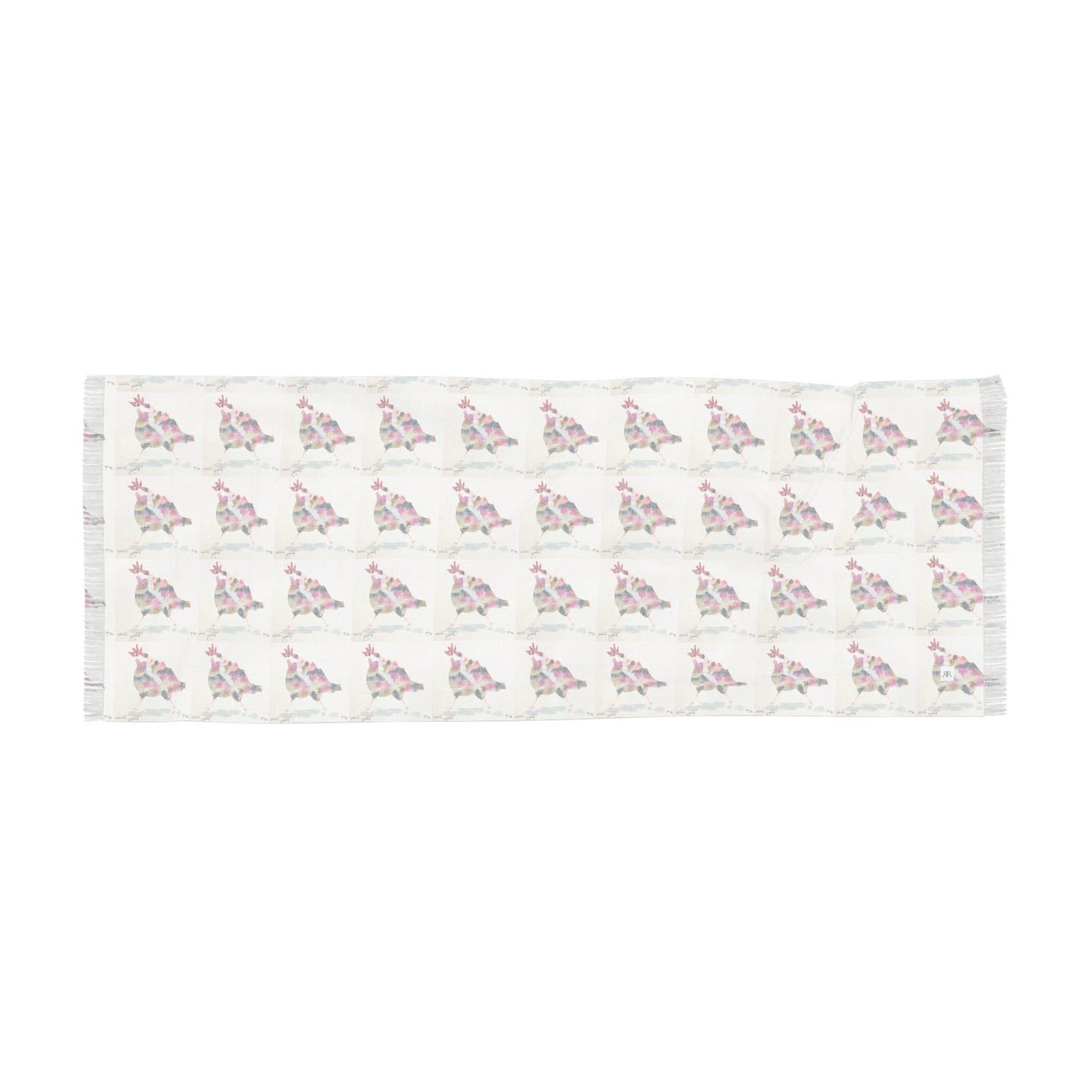 Colorful Scarf — Artistic Lightweight Neck Wrap- Whimsy Rooster 9