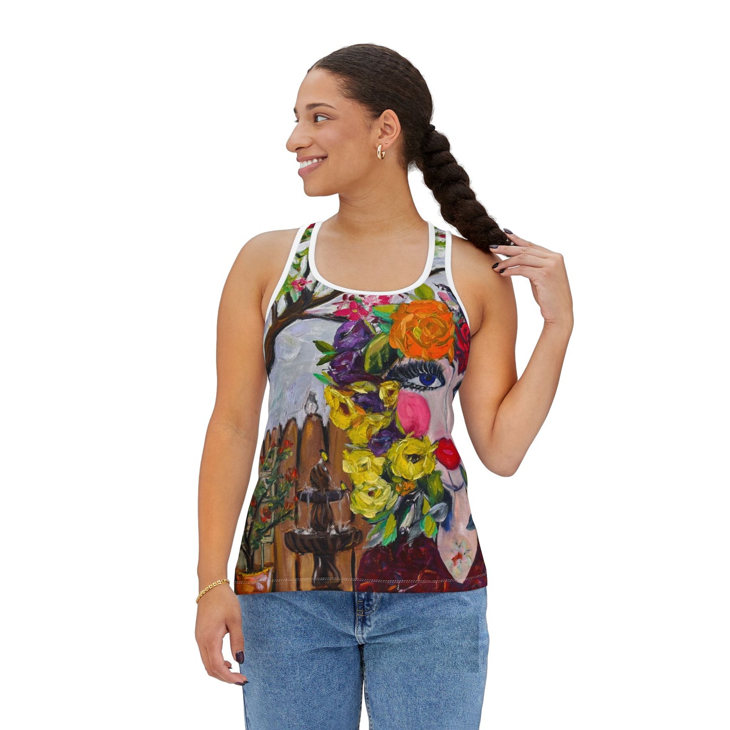 Women's Racerback Tank Top-Garden Goddess